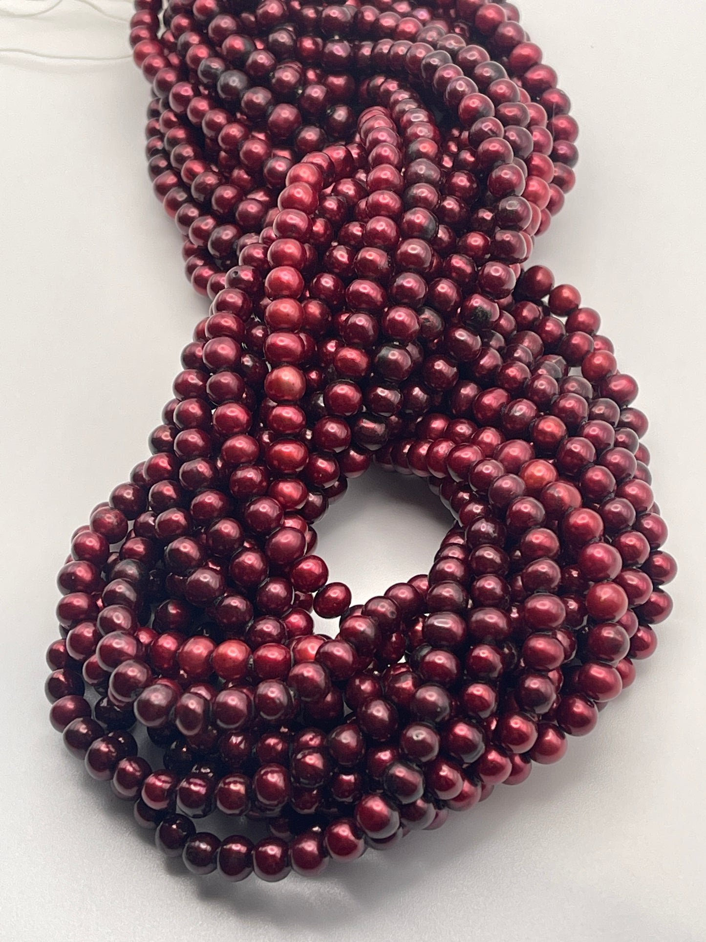 5-5.5mm Red Potato Pearl (Dyed)