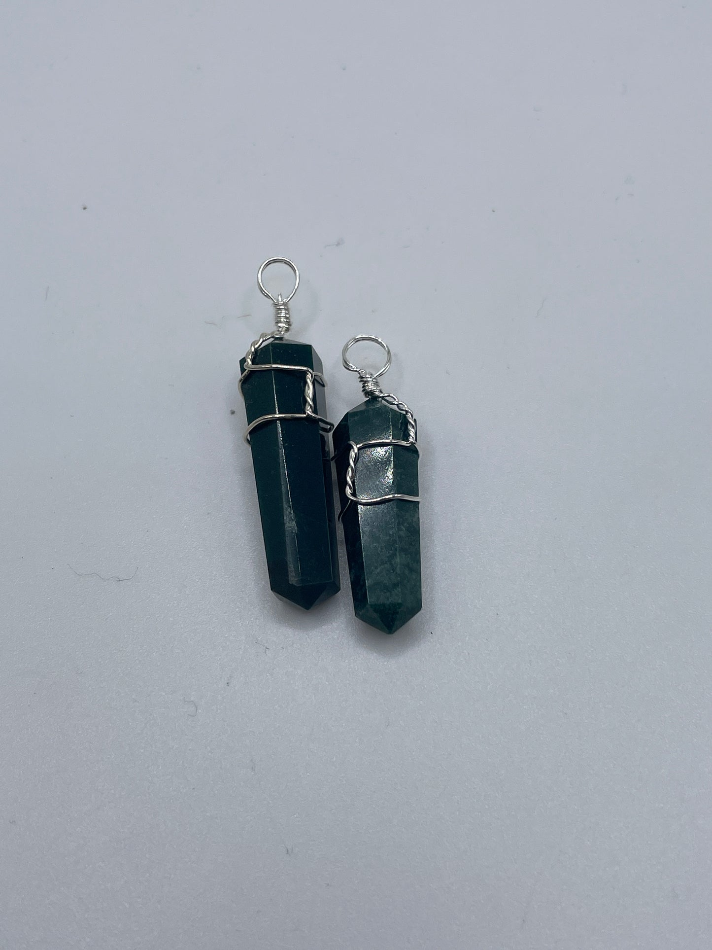 Blood Stone Wire Wrapped Point Pendant