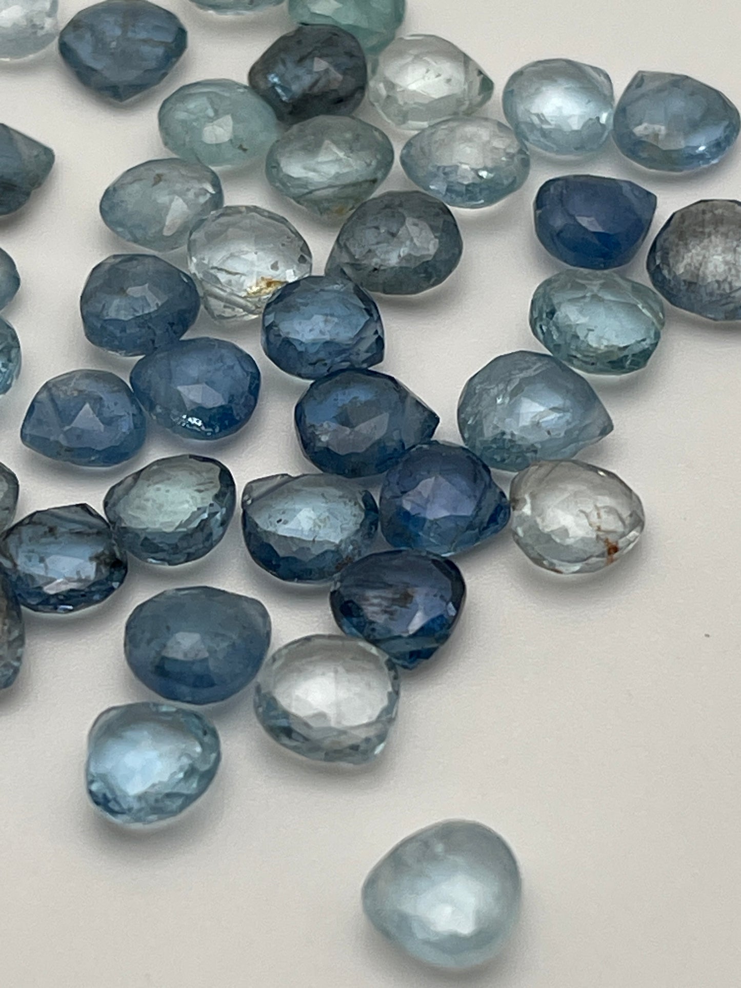 Santa Maria Aquamarine Faceted Top Drill Single