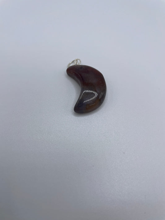 Half Moon Pendant Assorted Gemstone
