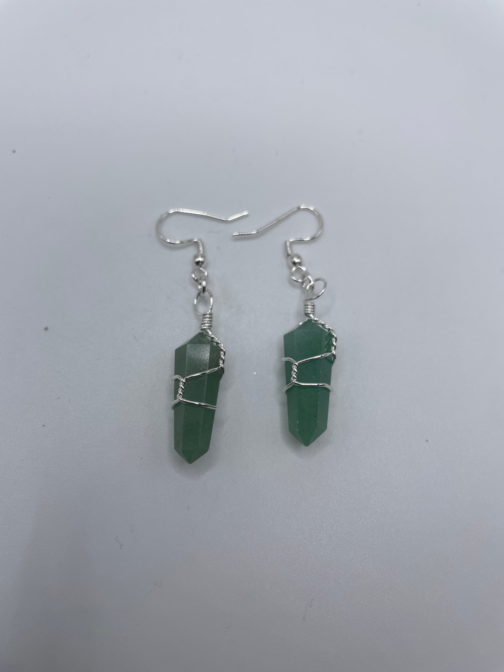 Aventurine Wire Wrapped Earrings
