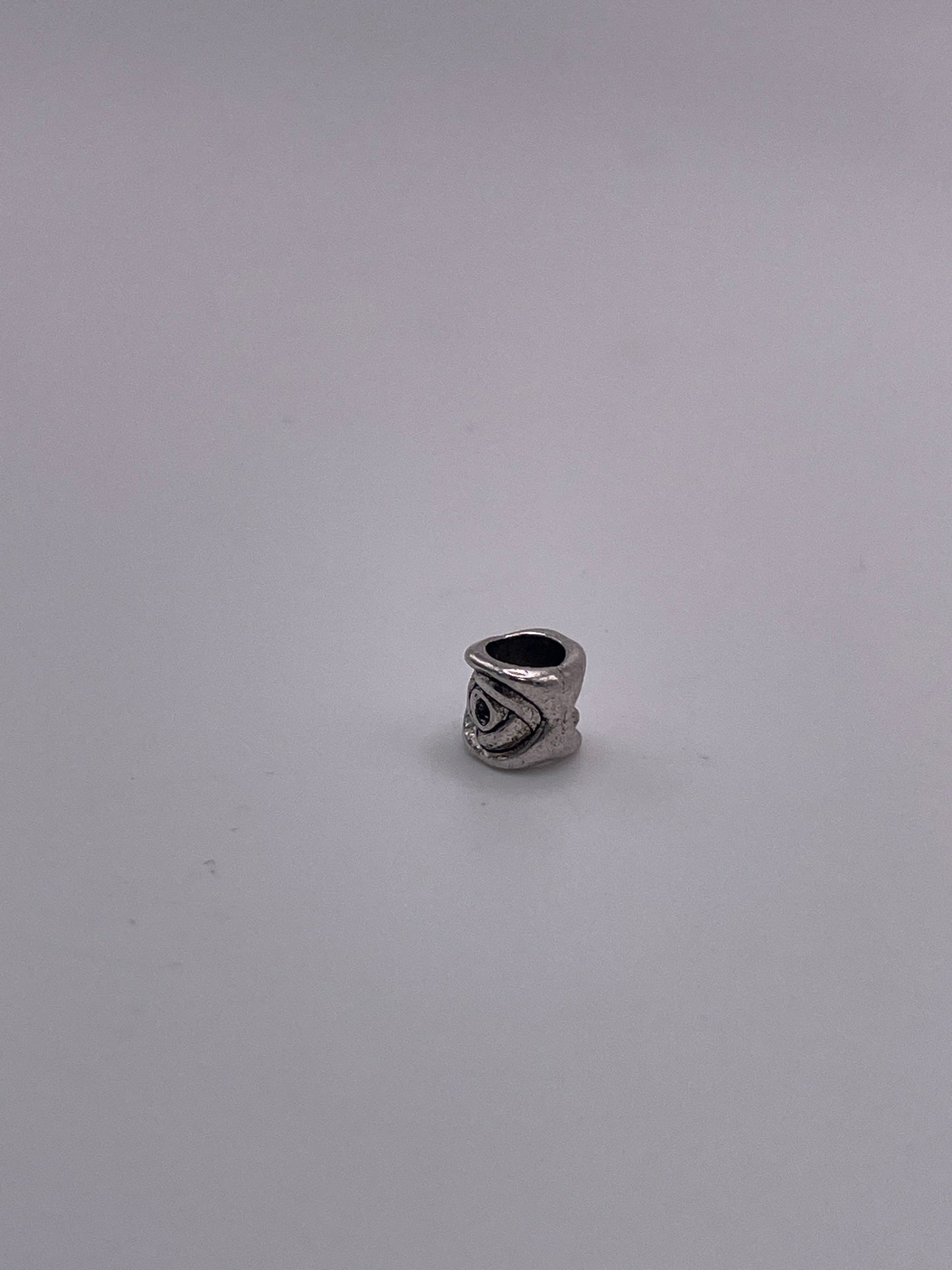 Pewter Rose Cylinder Bead .95