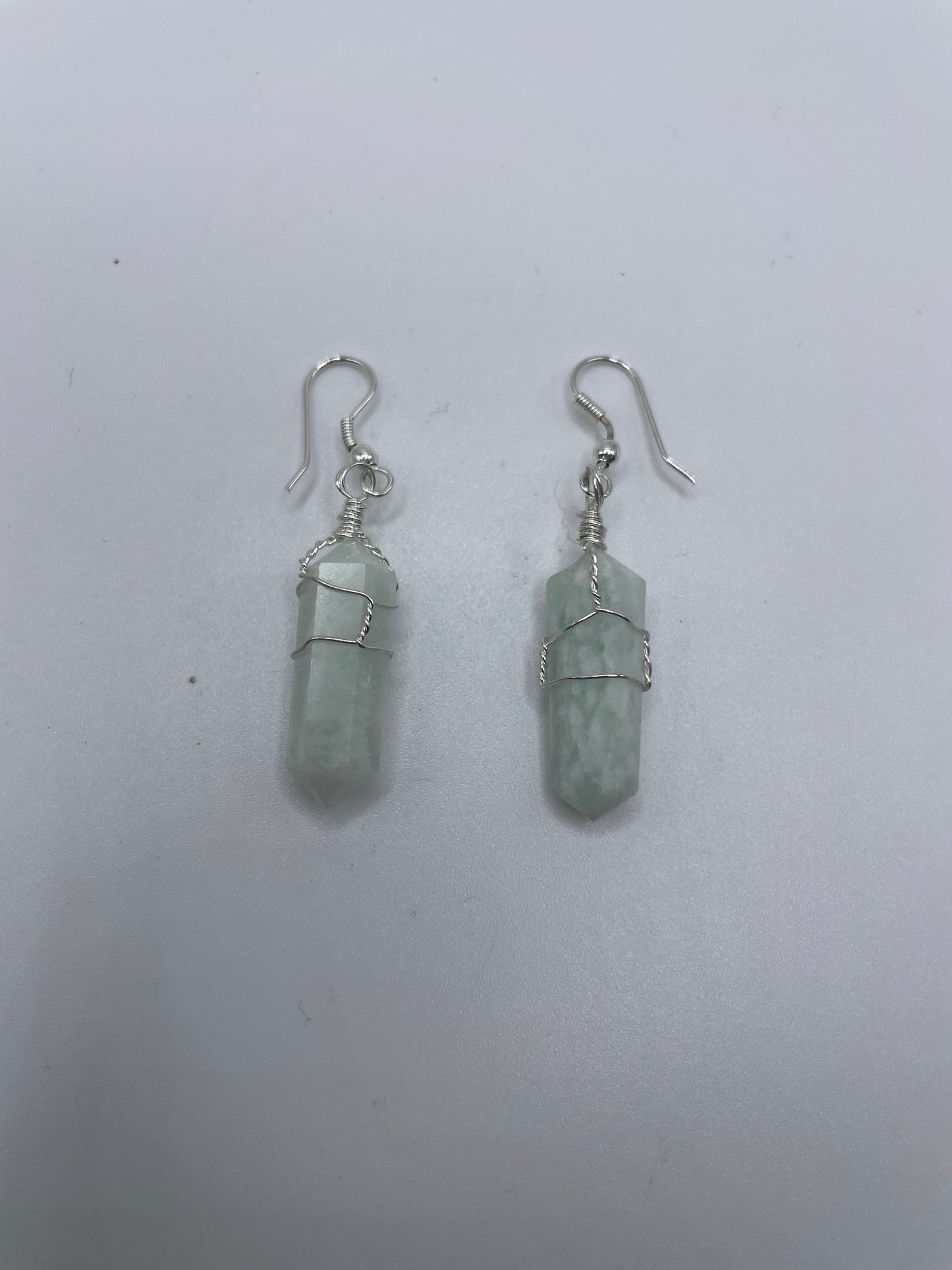 Amazonite Wire Wrapped Earrings