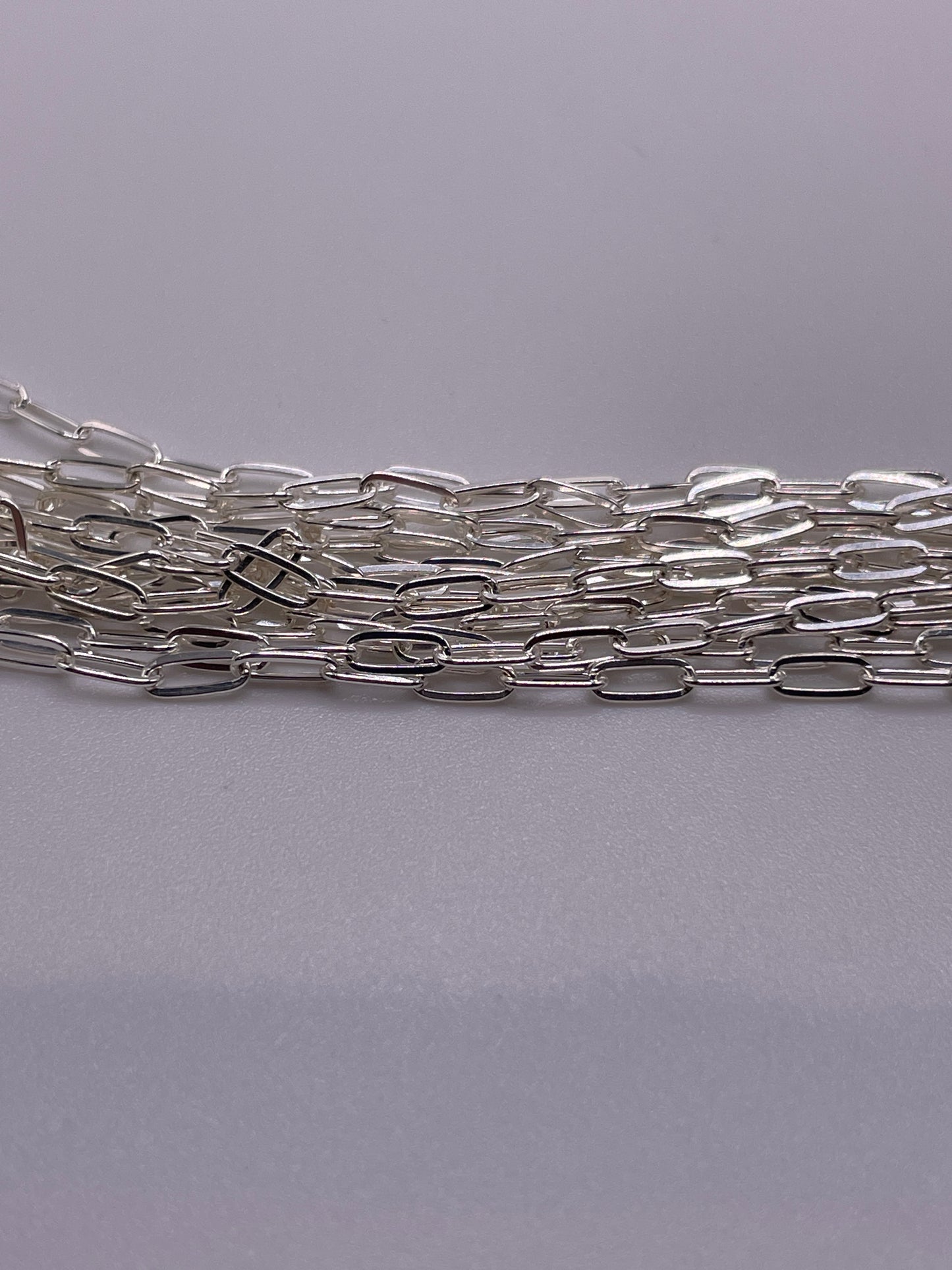 Paper clip Chain Sterling Silver
