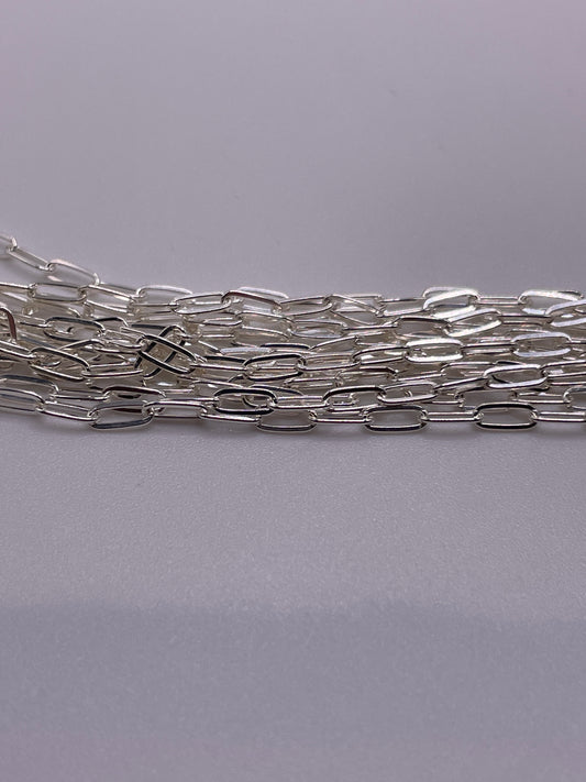 Paper clip Chain Sterling Silver