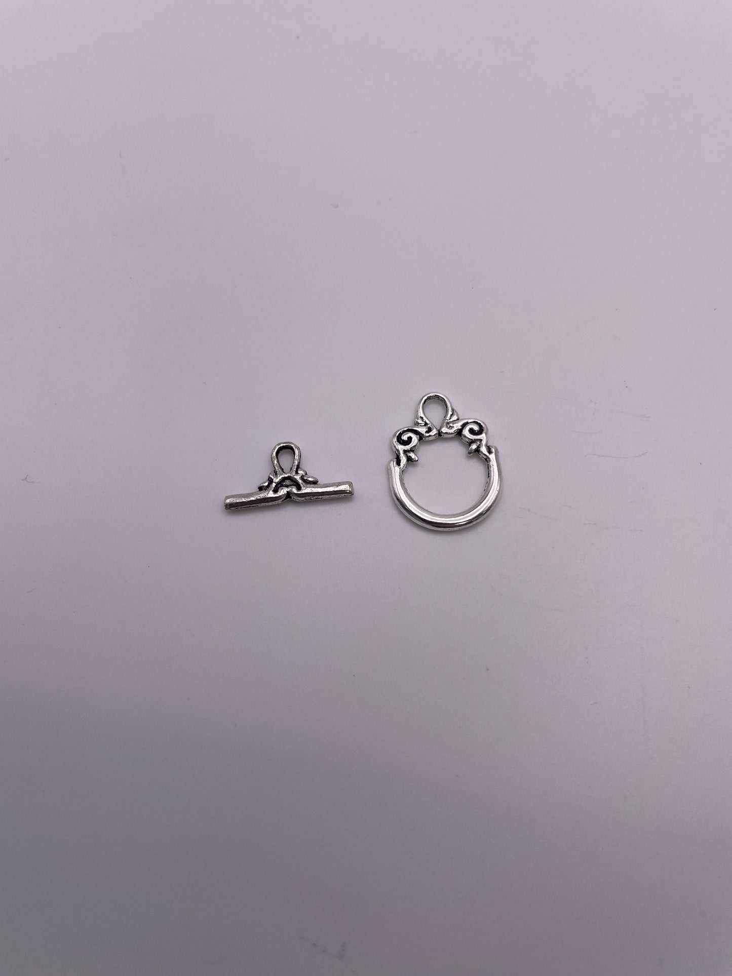 Pewter Loop & Swirl Toggle Clasp 1.30