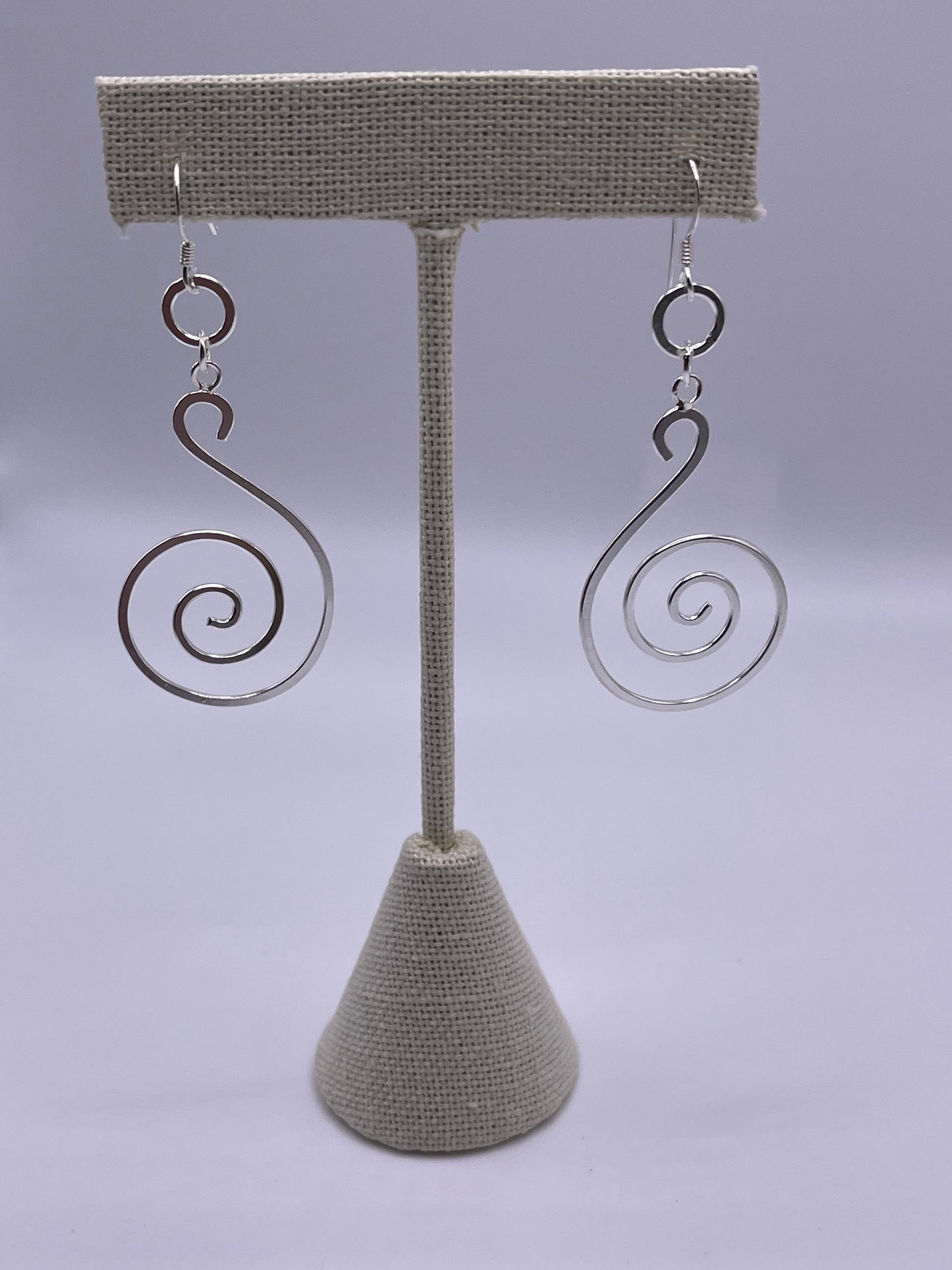 Spiral Dangle Sterling Silver Earrings