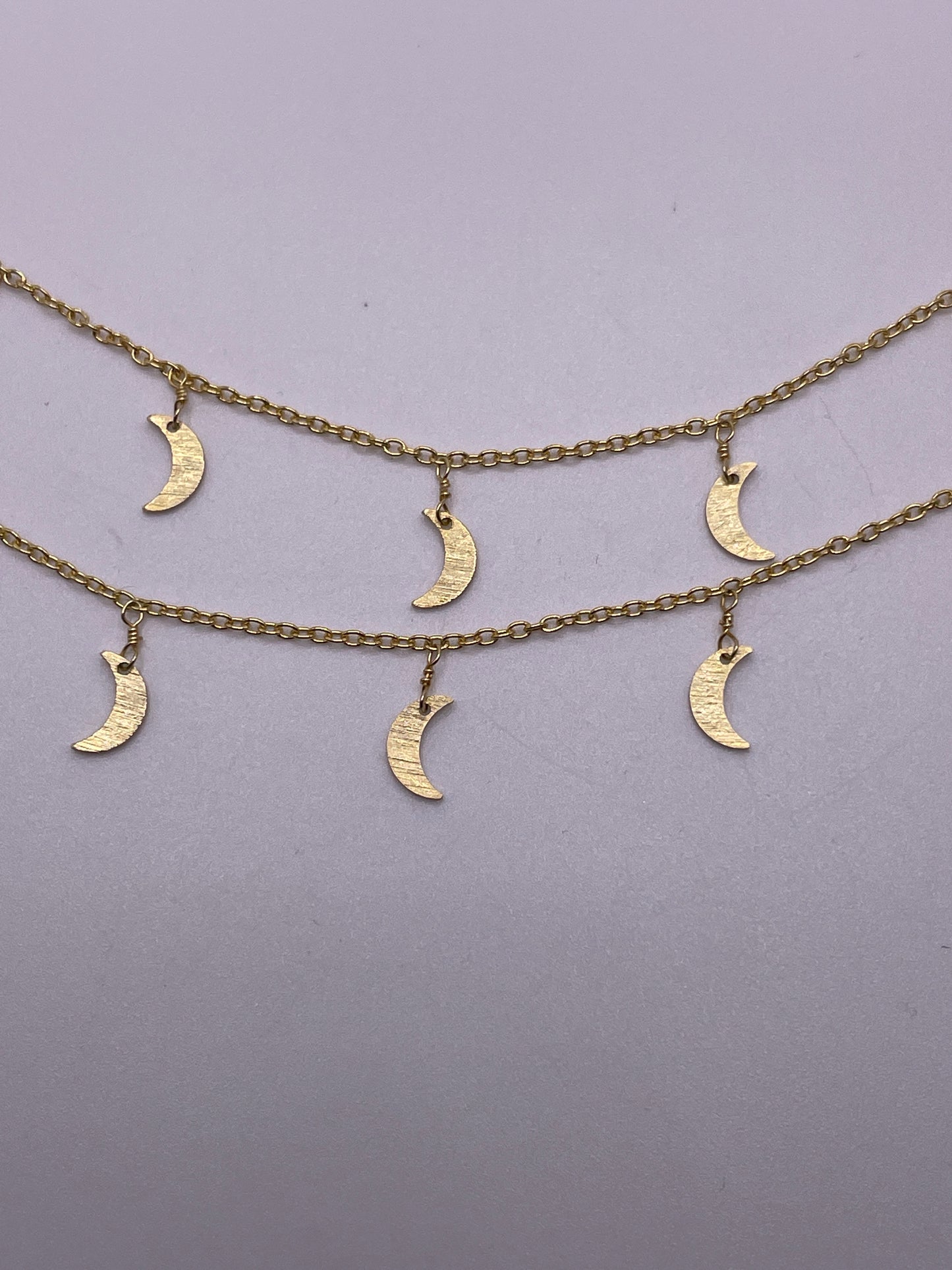 Gold plated Moon Charm Chain Per Foot