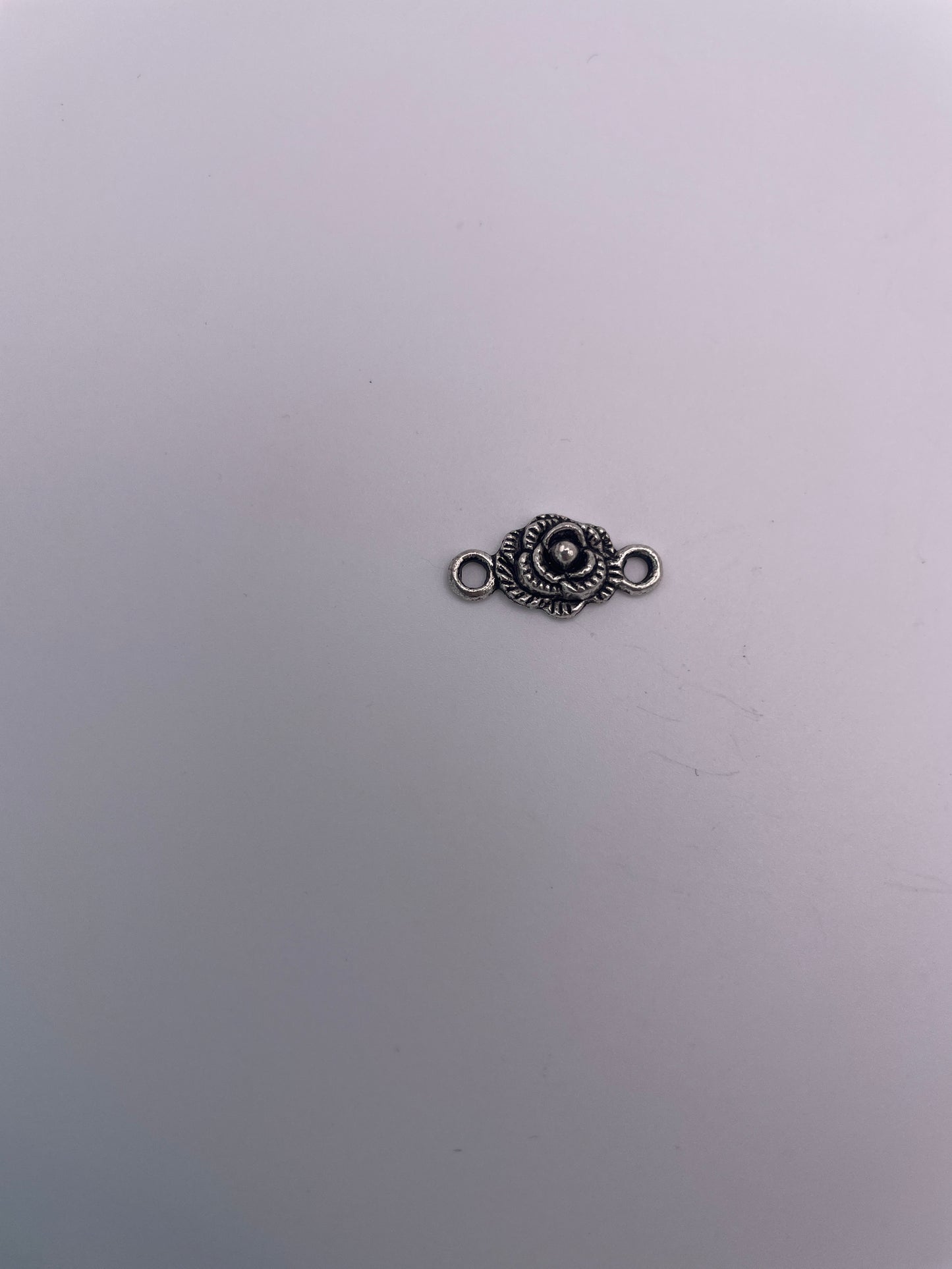 Pewter Rose Connector .95