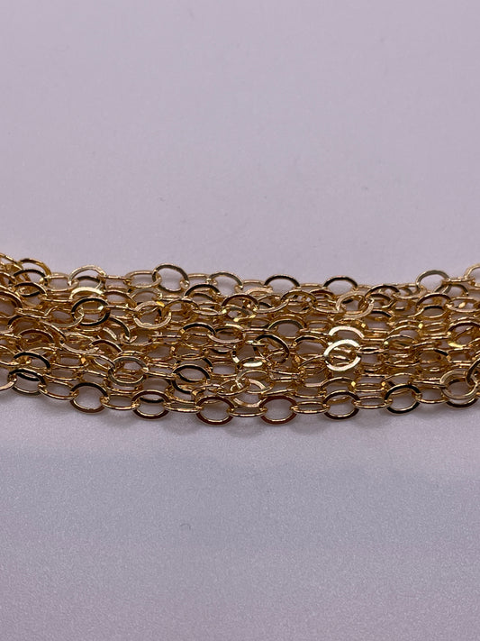 Gold Filled Flat Oval Chain Per Foot