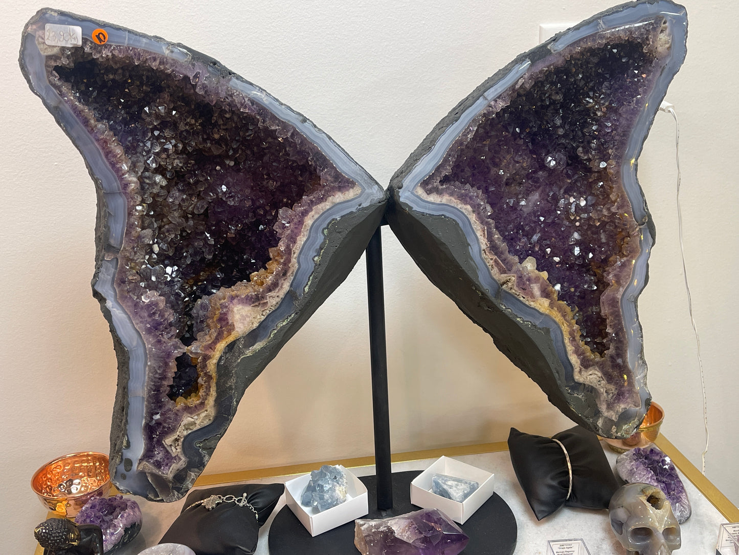 Amethyst Wings Stand 18” Tall