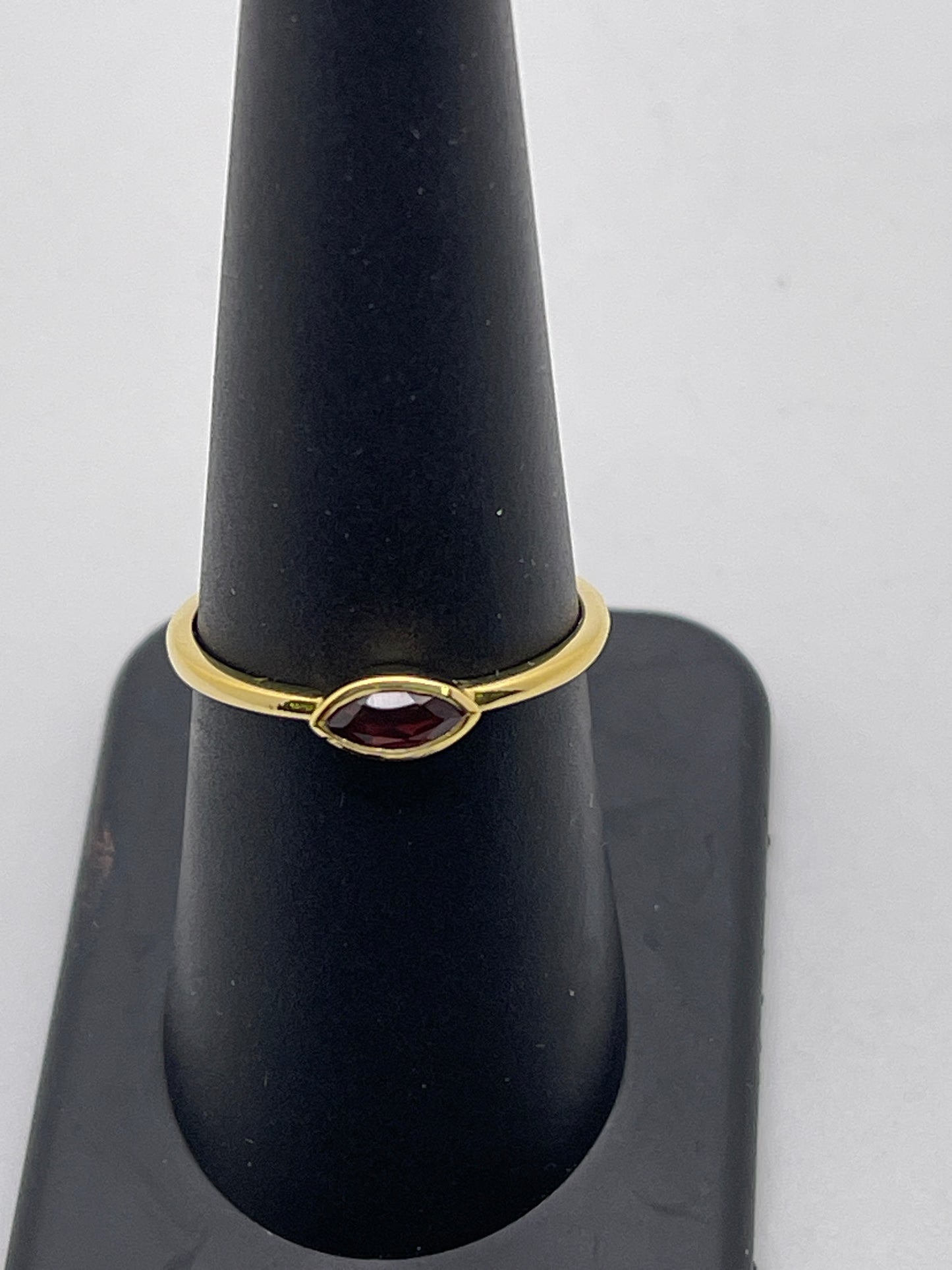 Garnet Eye Vermeil Ring