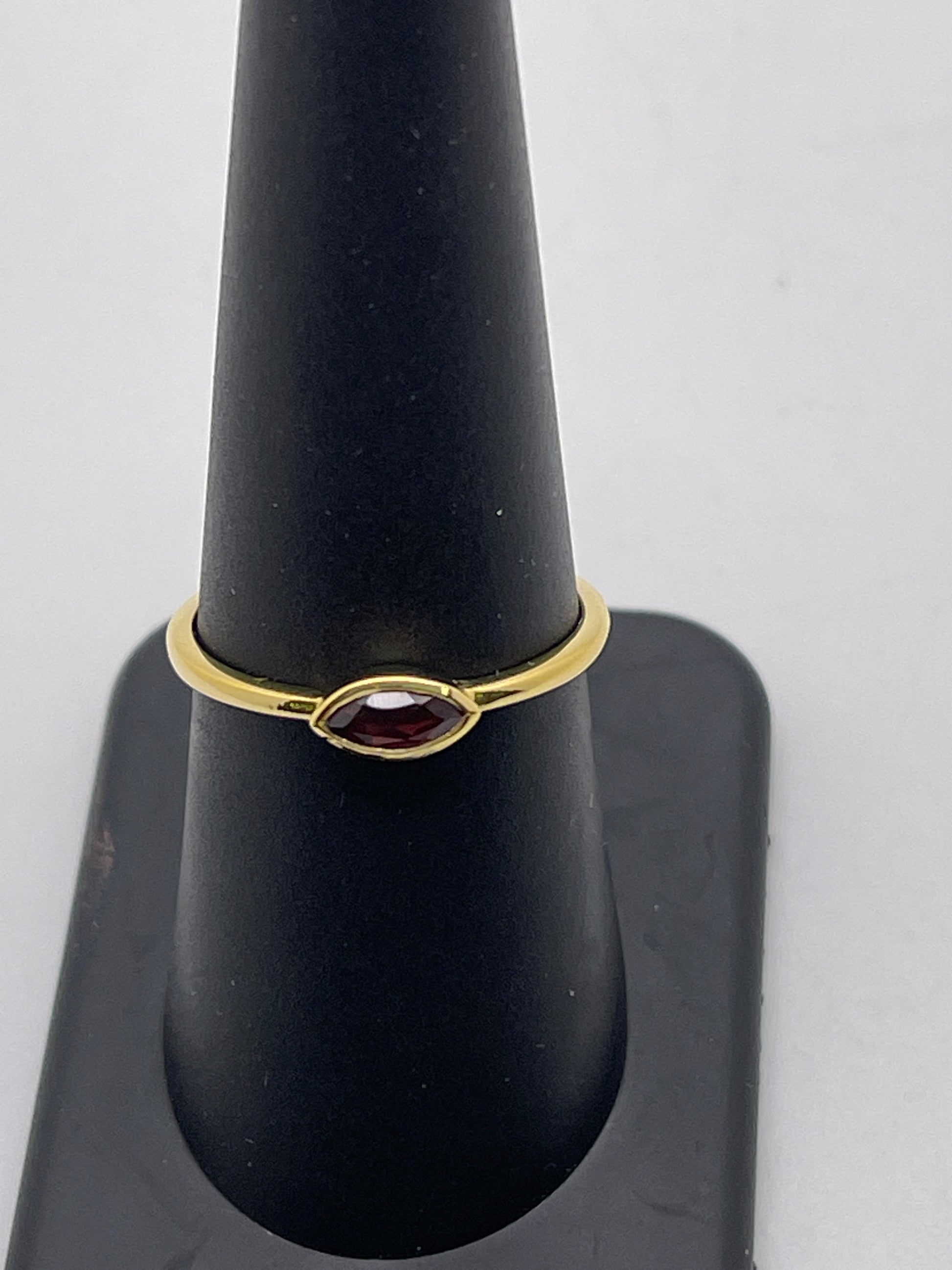 Garnet Eye Vermeil Ring