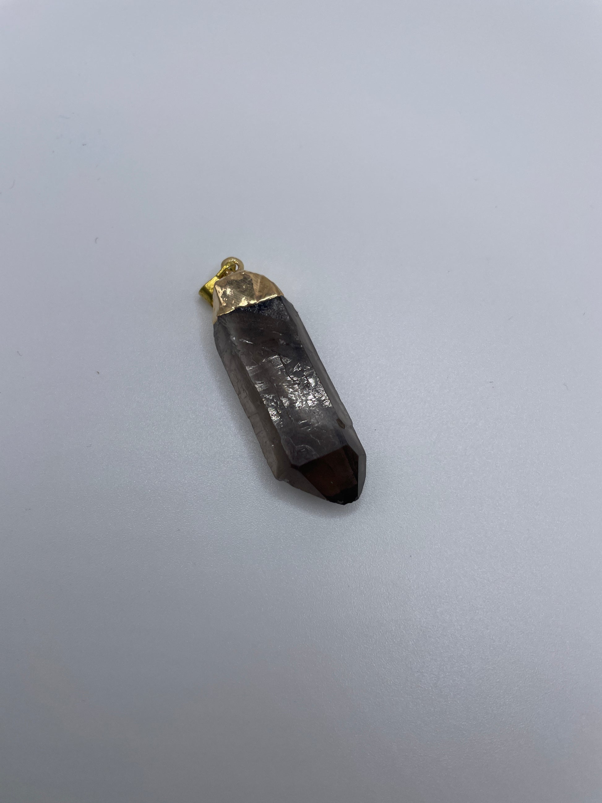 Gold Plated Smokey Quartz Pendant