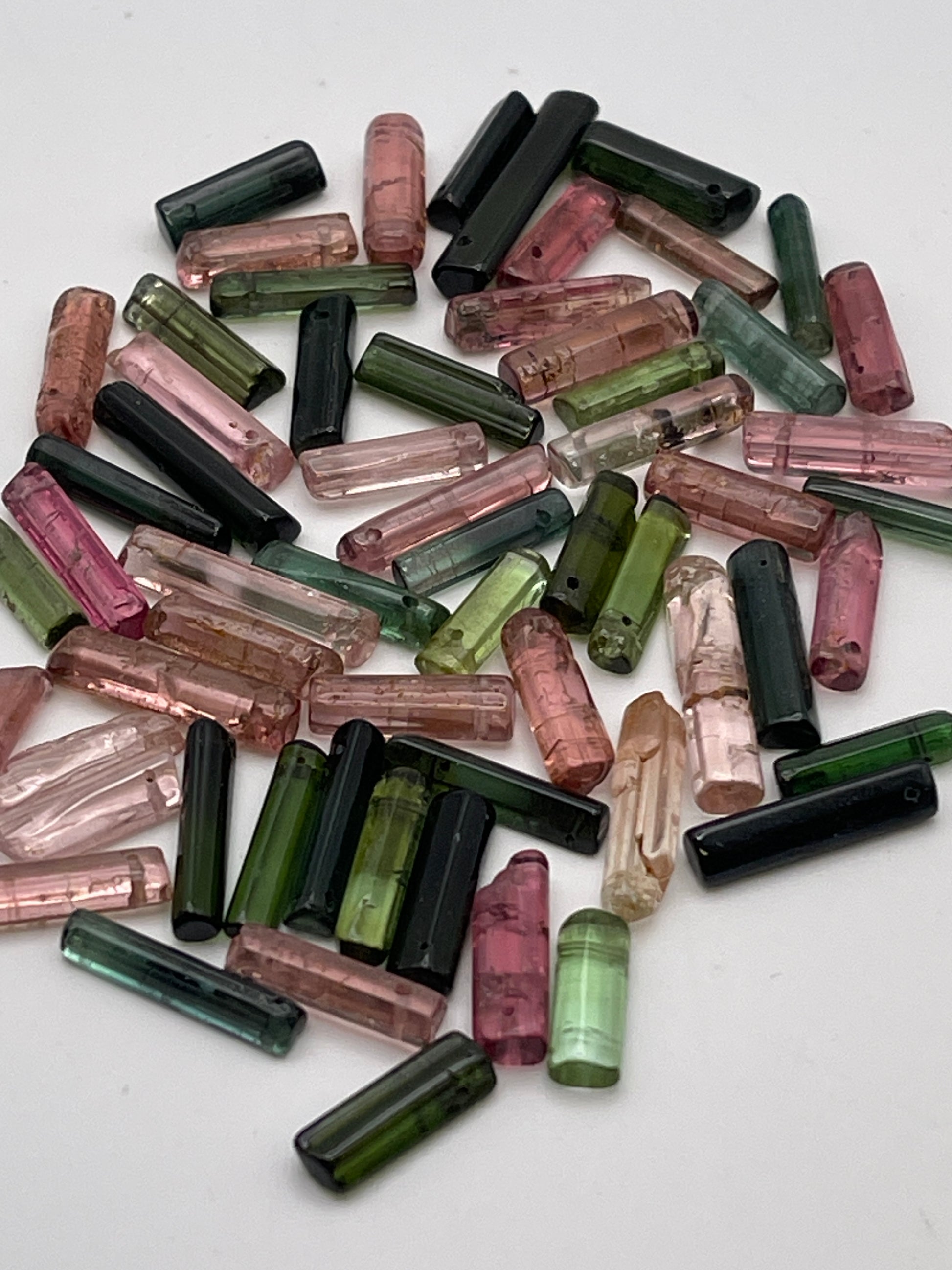 Watermelon Tourmaline Stick 1 Top Drill Single