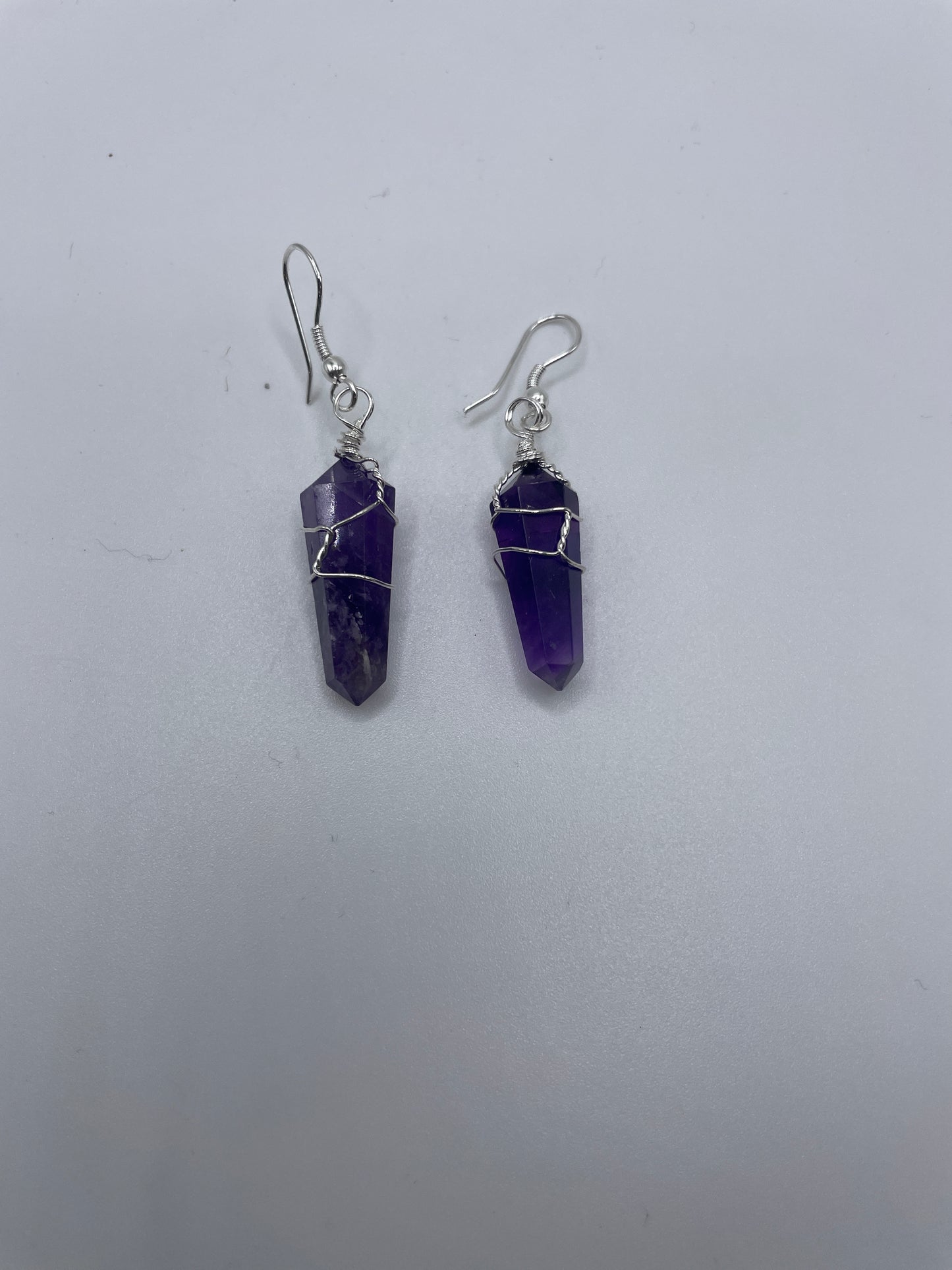 Amethyst Wire Wrapped Earrings