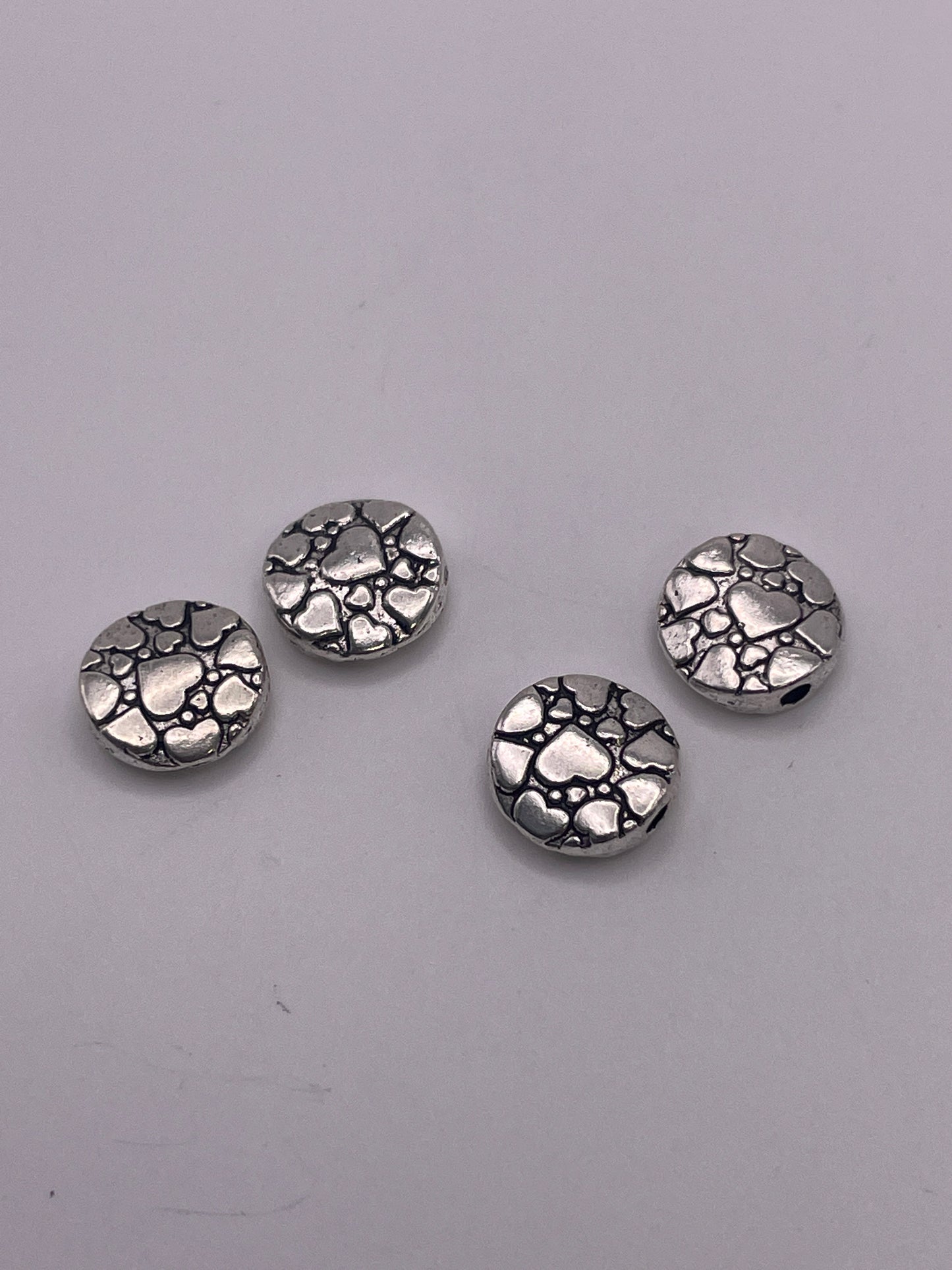 Pewter Heart Coin Bead .95