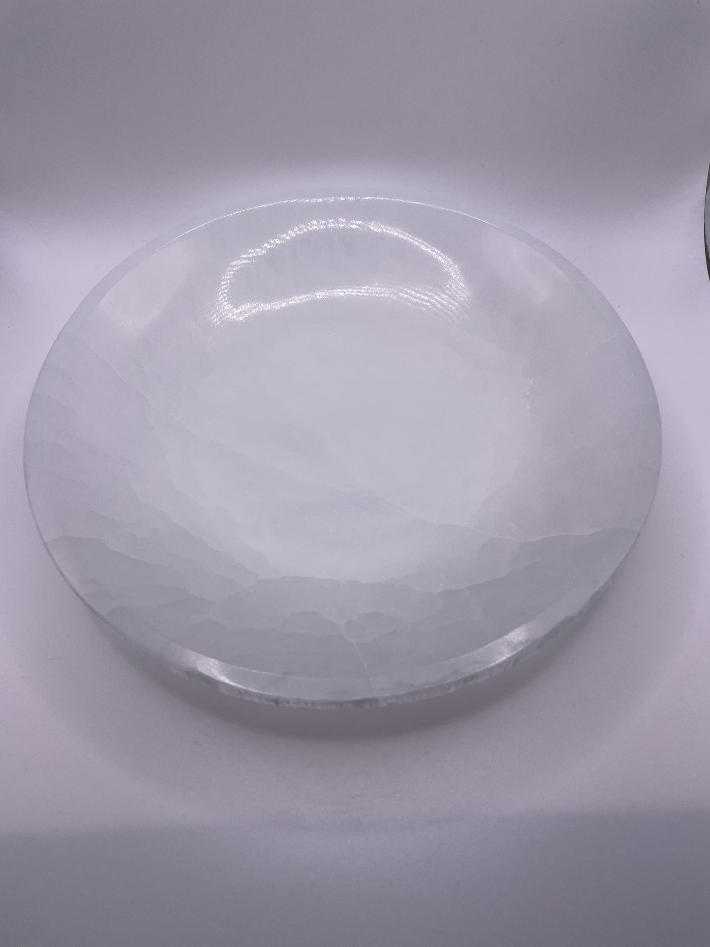 Flat Selenite Bowl 7 3/4