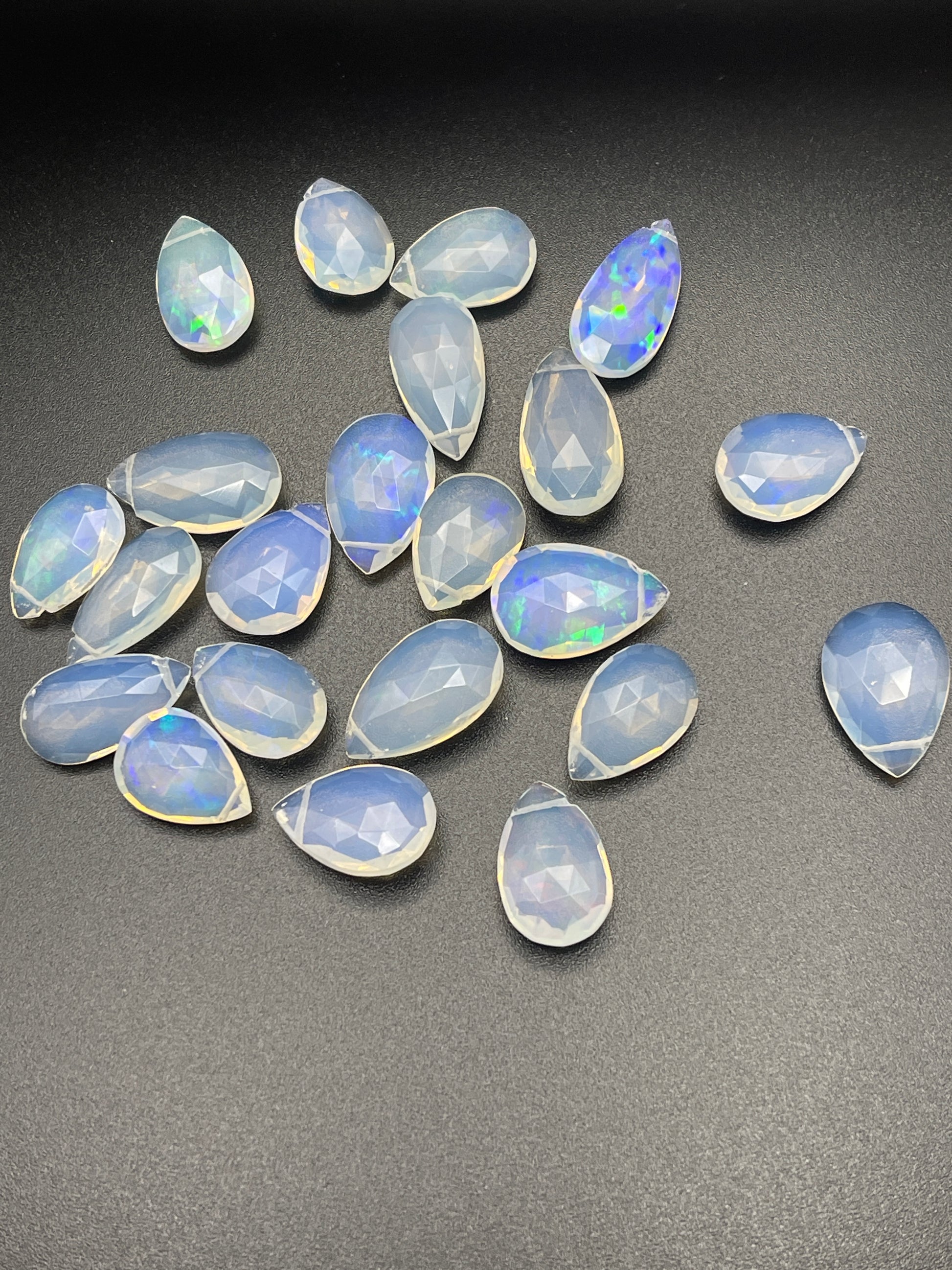 Med Opal Faceted Top Drilled Single Ethiopian
