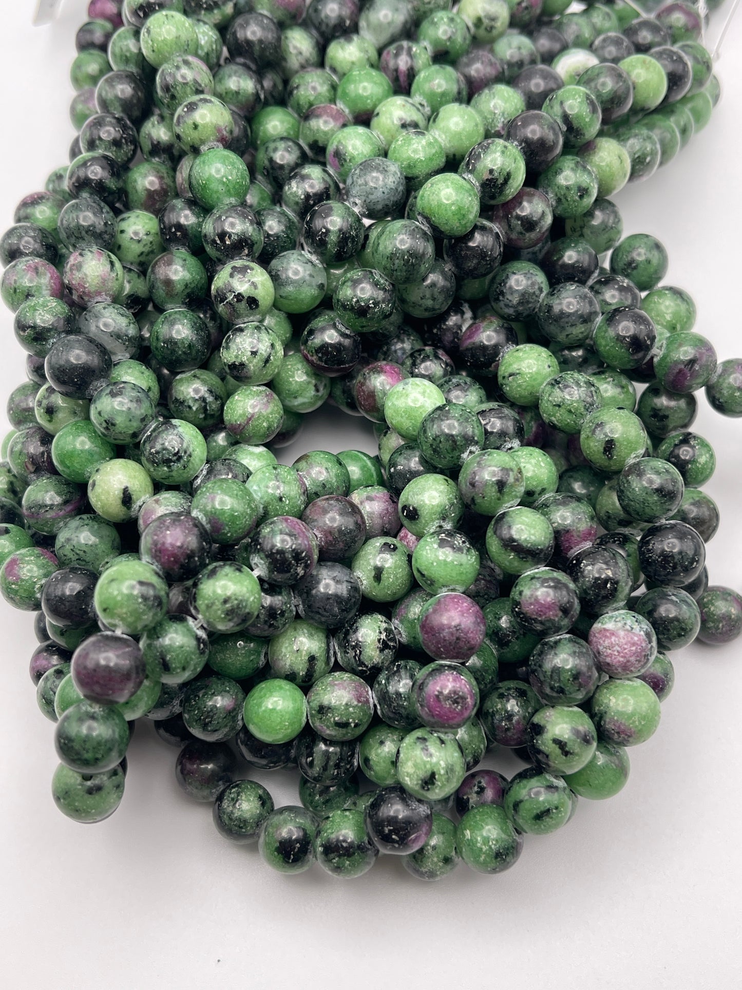 8mm Ruby Zoisite Round Smooth