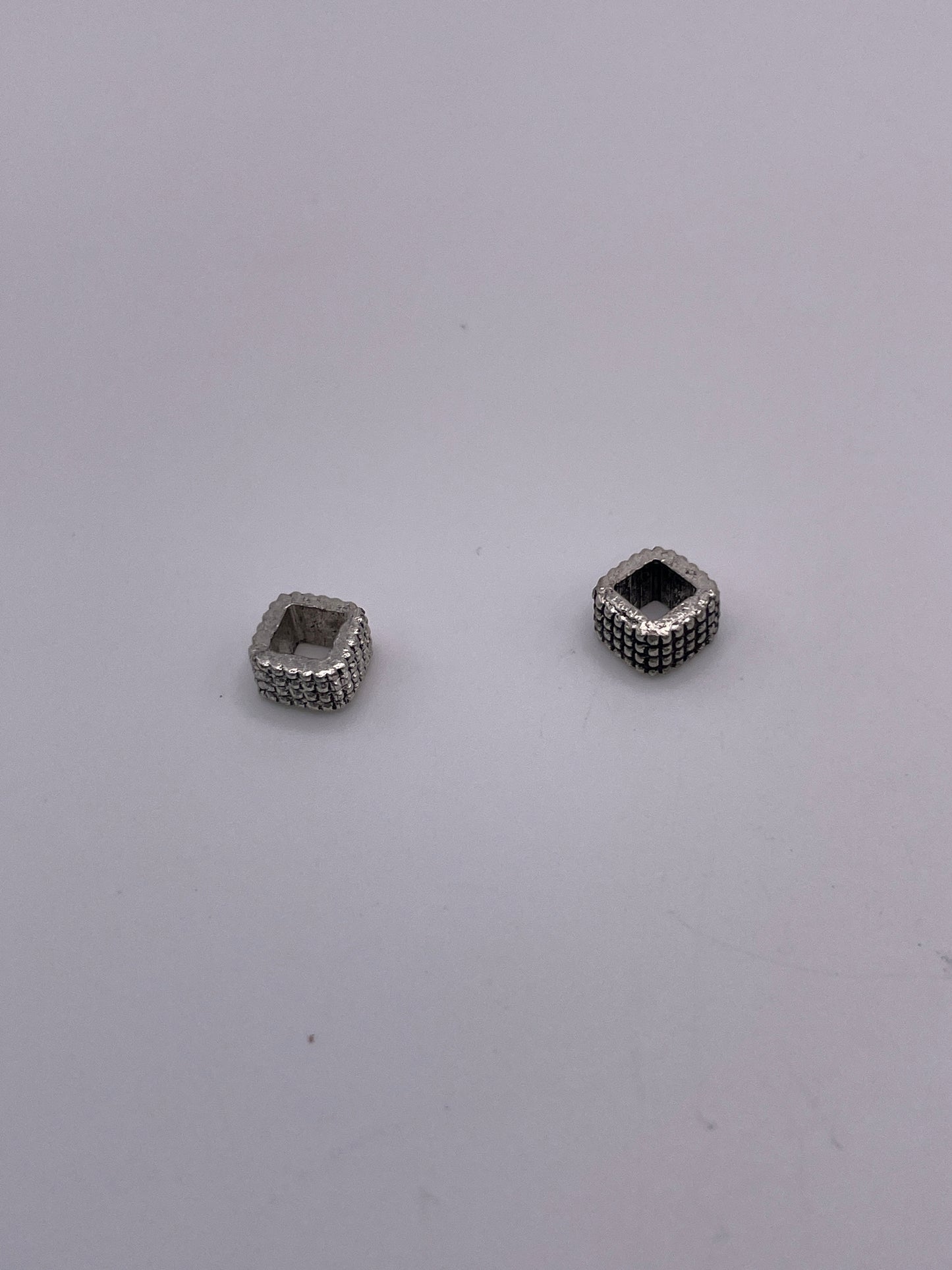 Pewter Square Hole Bead