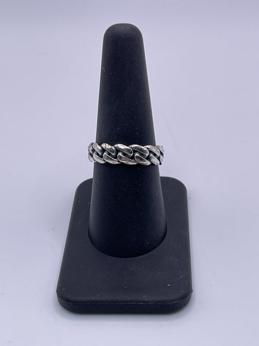 Chain Sterling Silver Ring Size 8