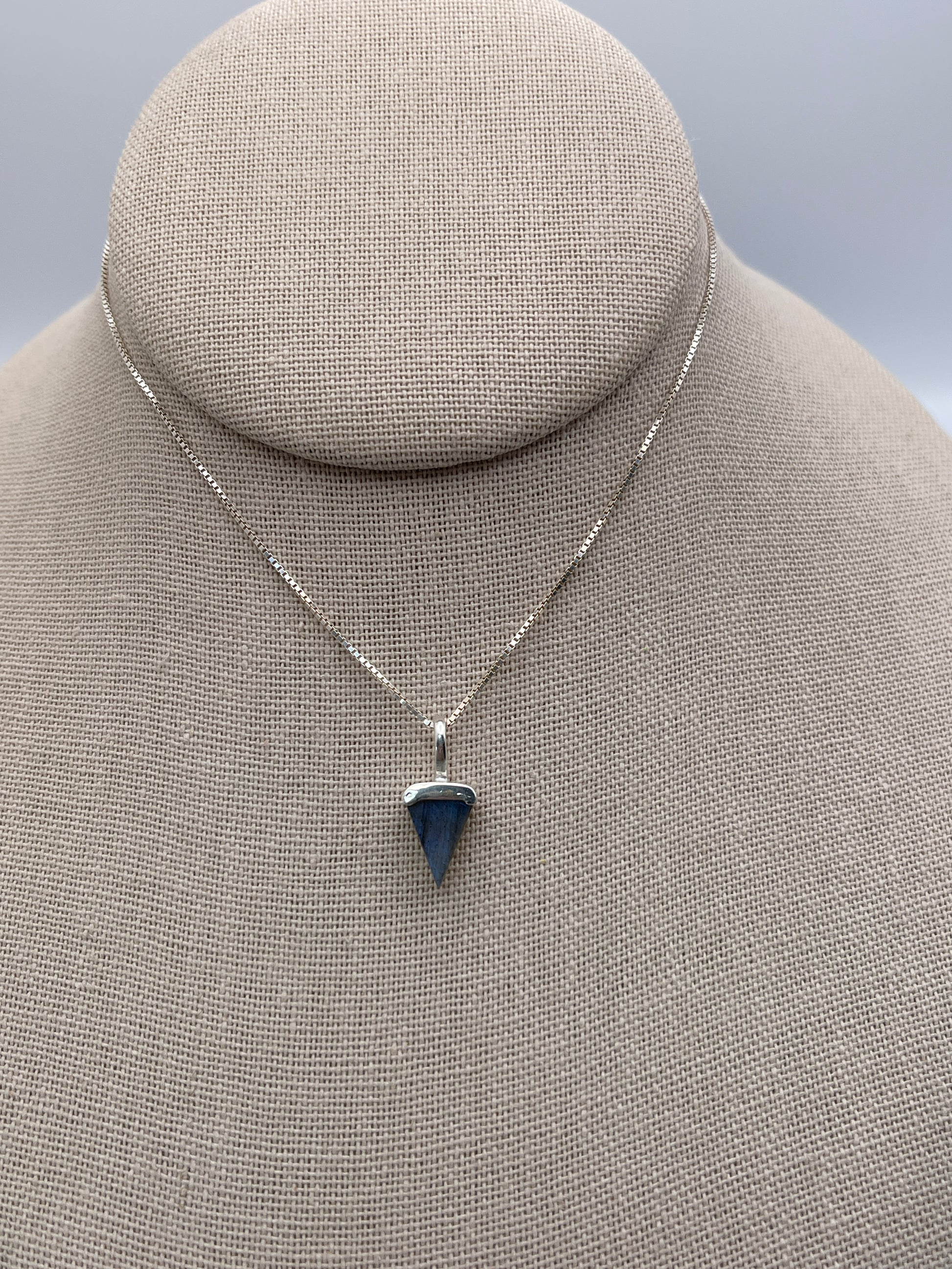 Labradorite Triangle Sterling Silver Pendant