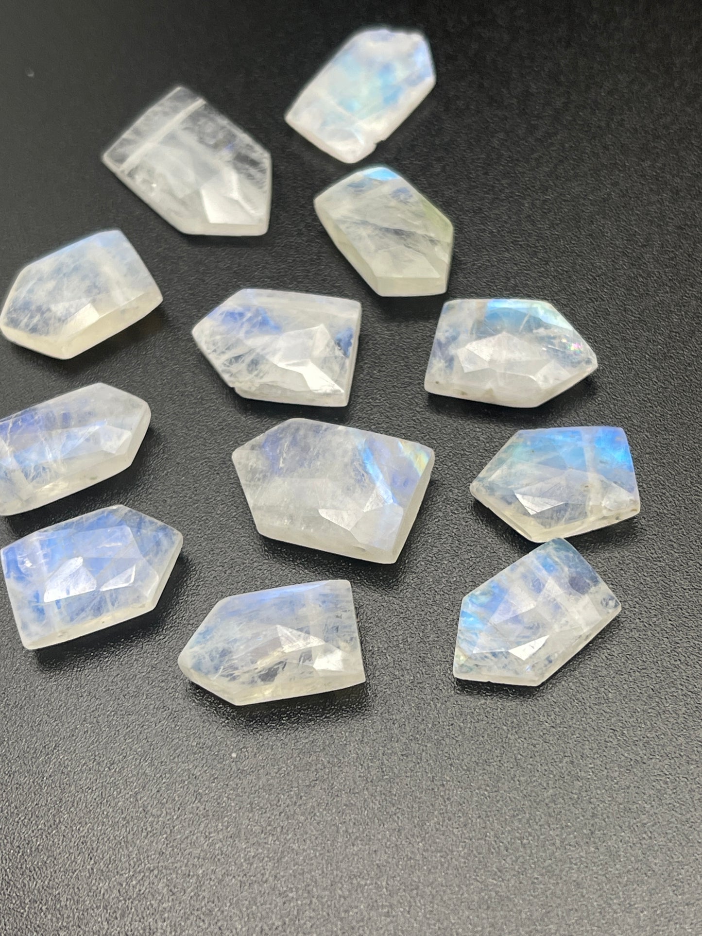 Moonstone Point Faceted Drop