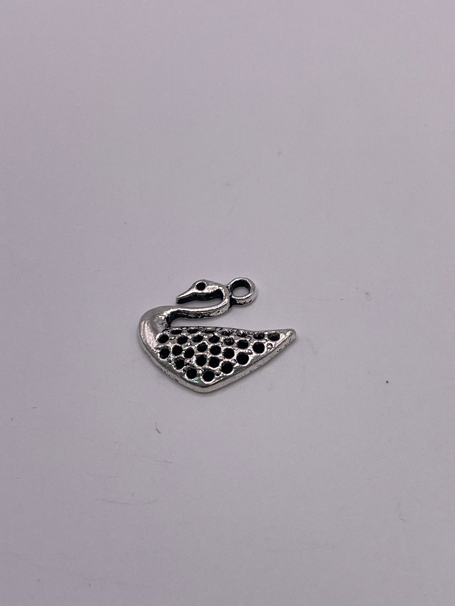 Pewter Swan Charm 1.30