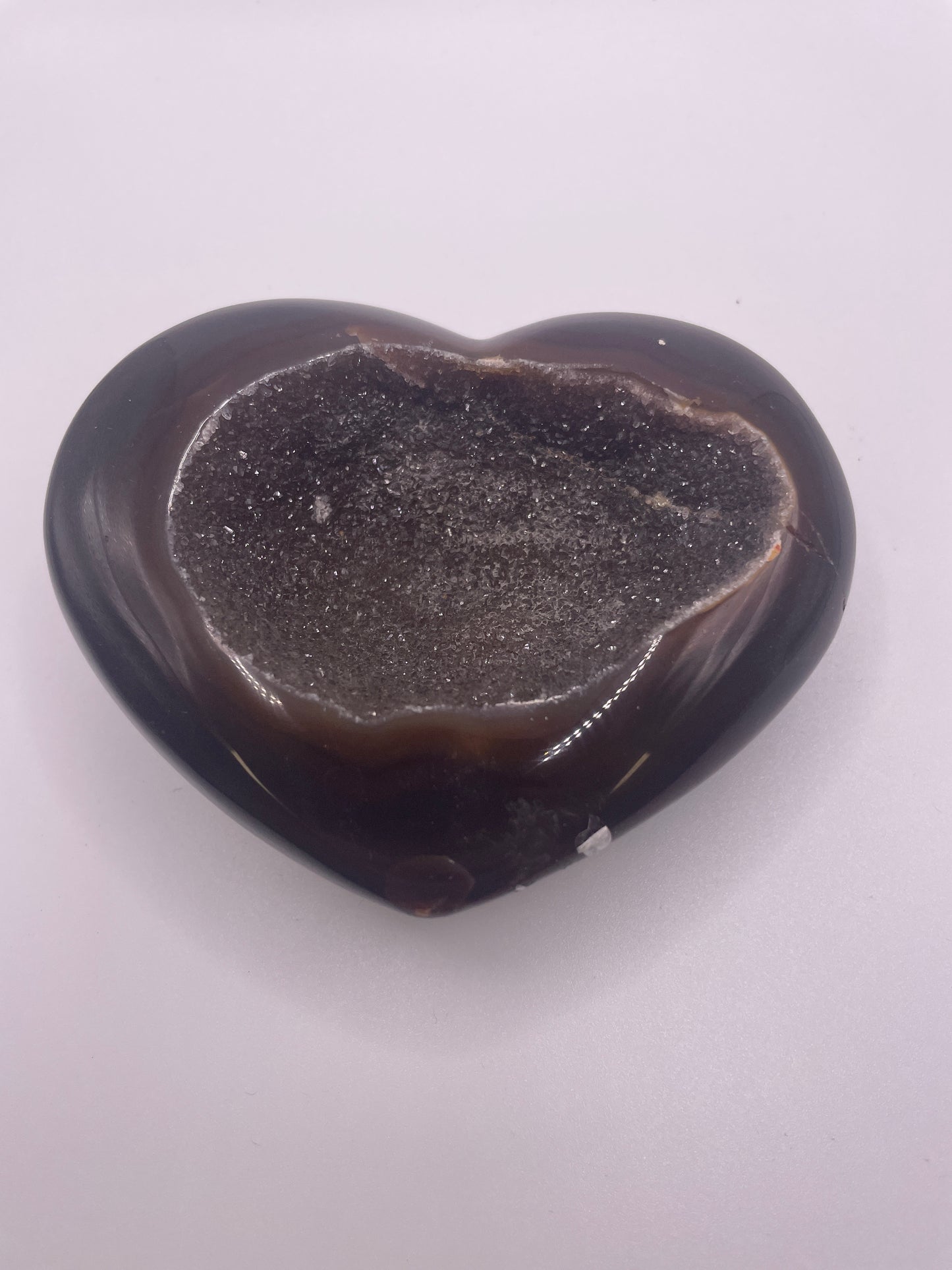 Agate Druzy Heart Large