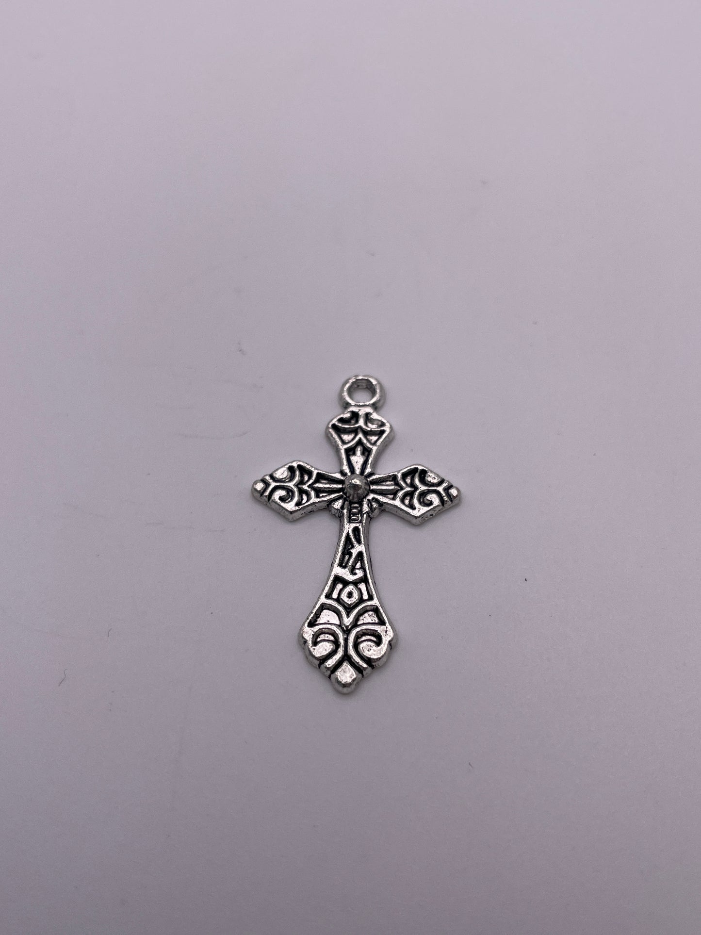 Pewter Cross Charm .95