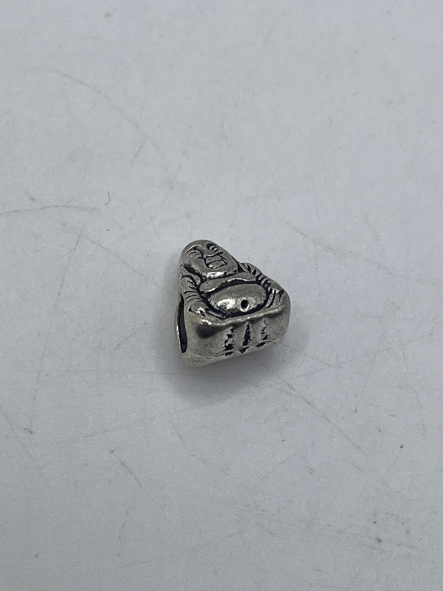 Pewter Happy Buddha Bead