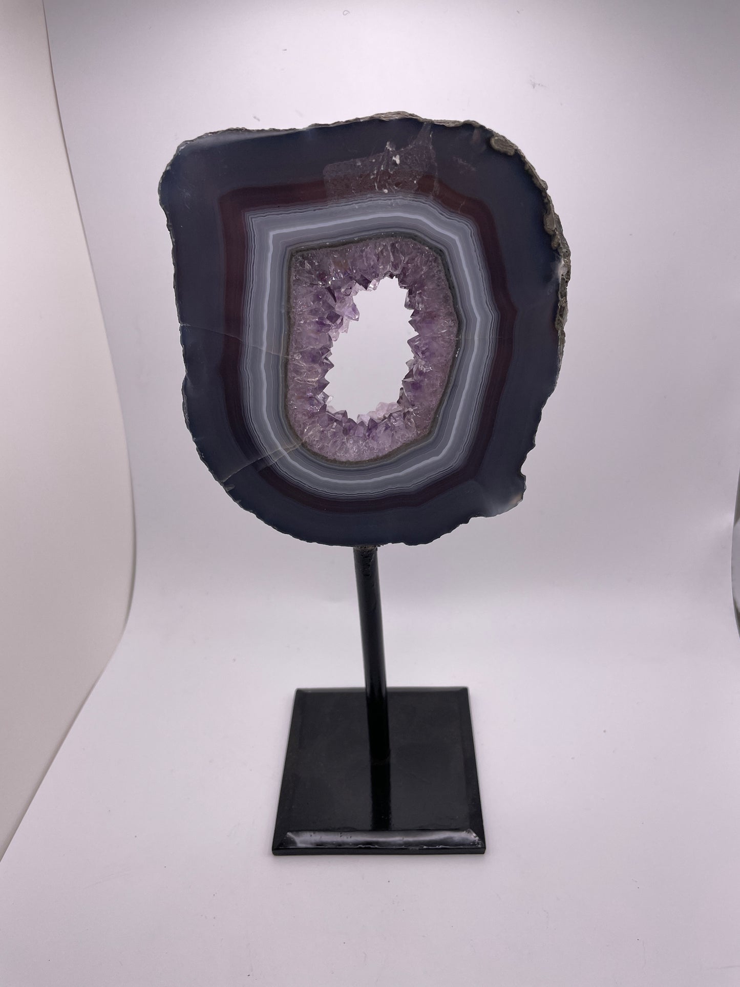 Amethyst Geode Slice On A Stand 84