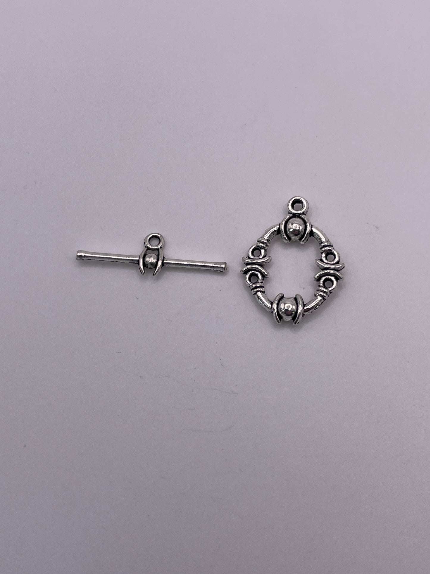 Pewter Ball Toggle Clasp 1.30