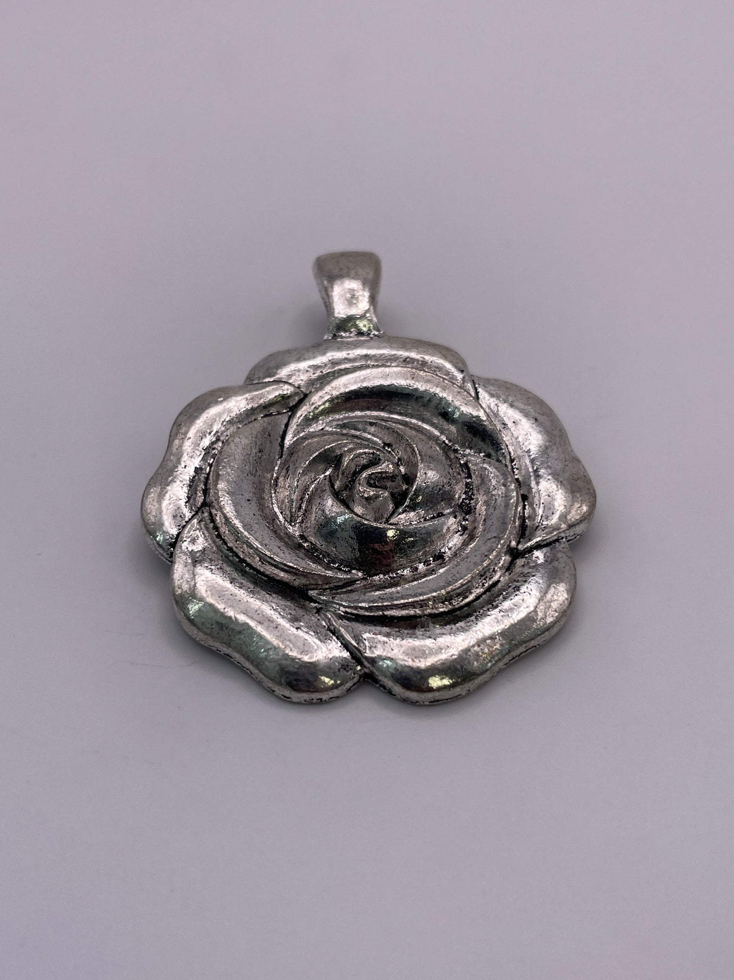Pewter Rose Pendant 2.99