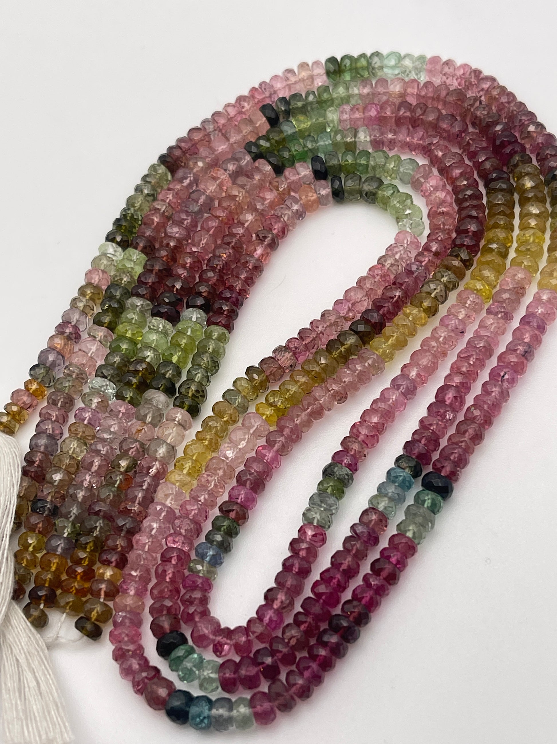 5mm Watermelon Tourmaline Faceted Rondell AAA