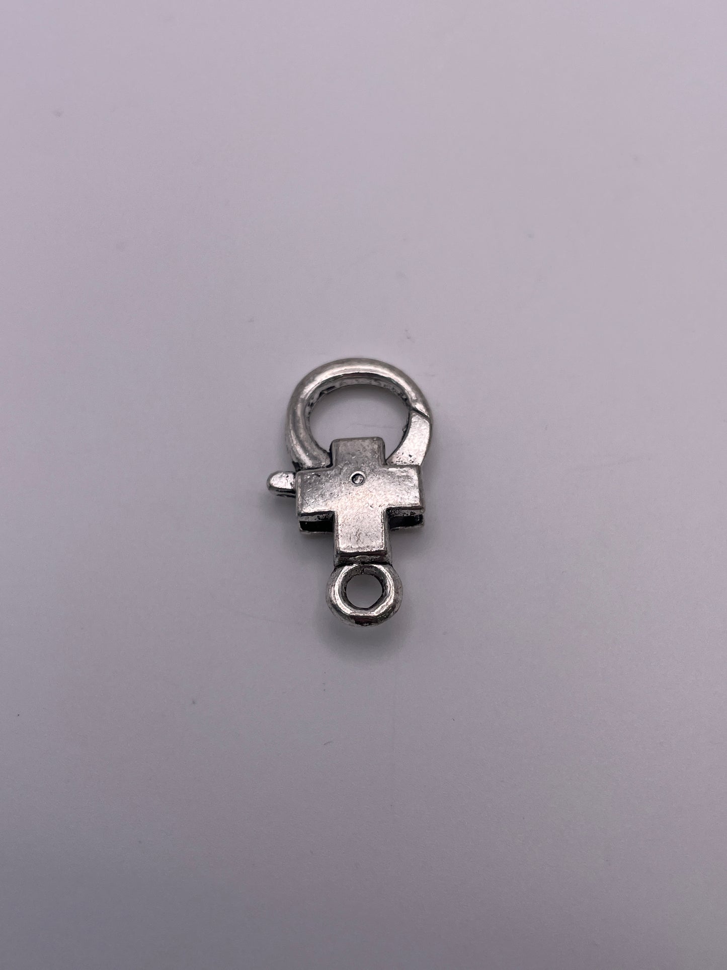 Pewter Cross Lobster Clasp 1.30