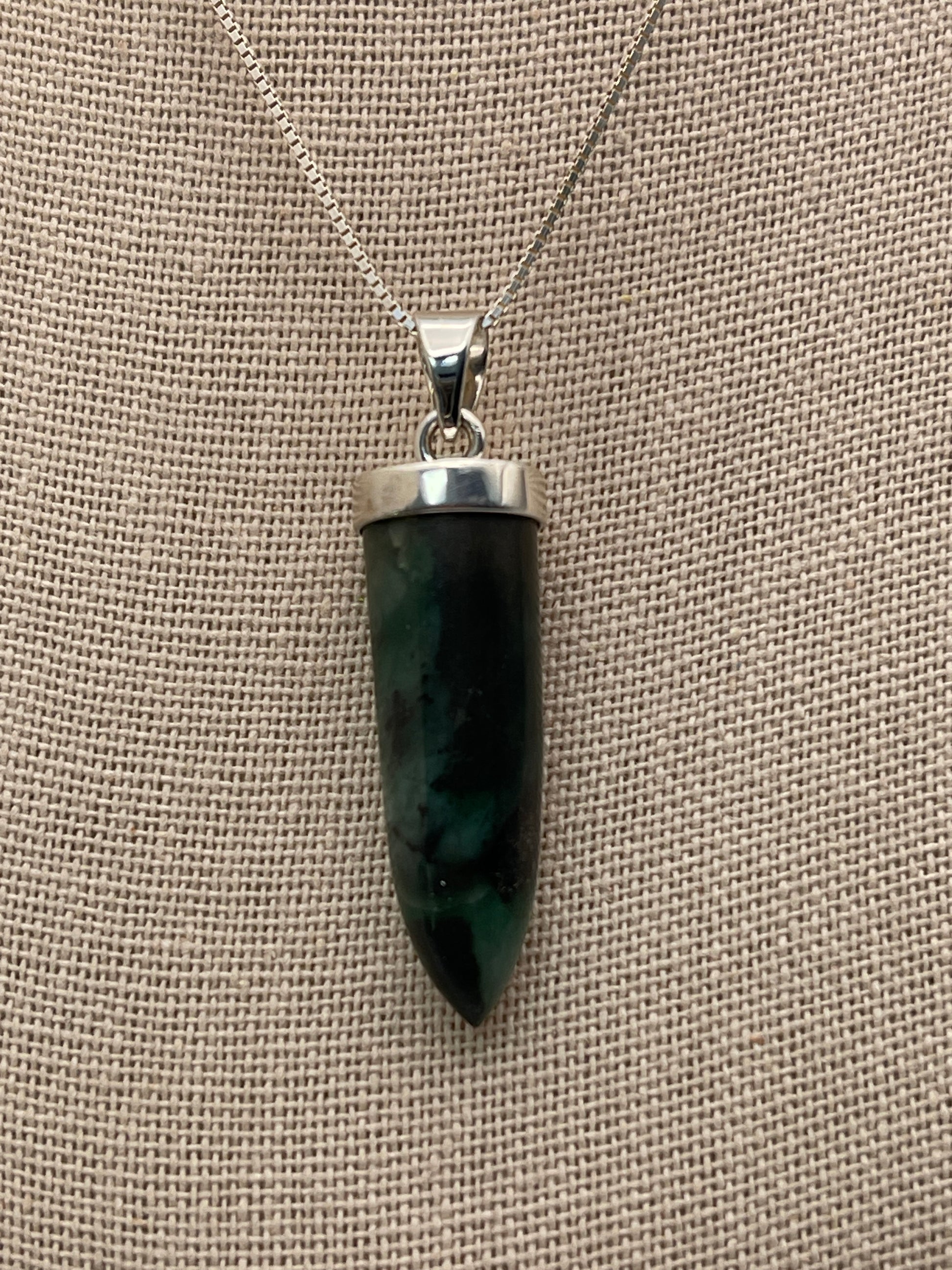 Emerald Point Sterling Silver Cap Pendant