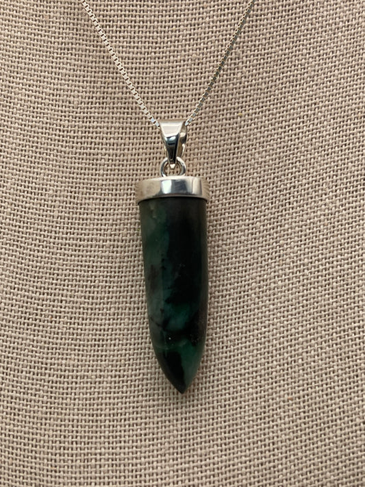 Emerald Point Sterling Silver Cap Pendant
