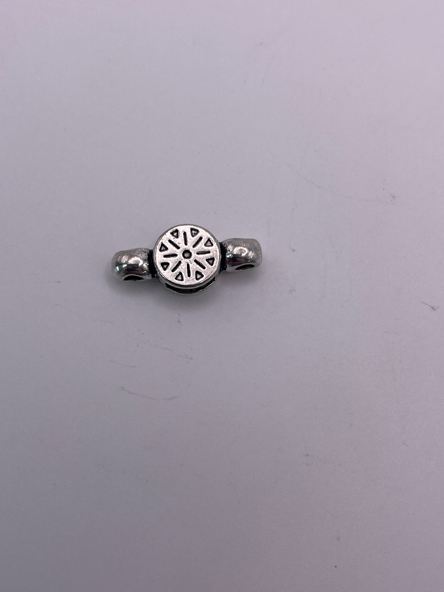 Pewter Leather Slider Charm Holder .95