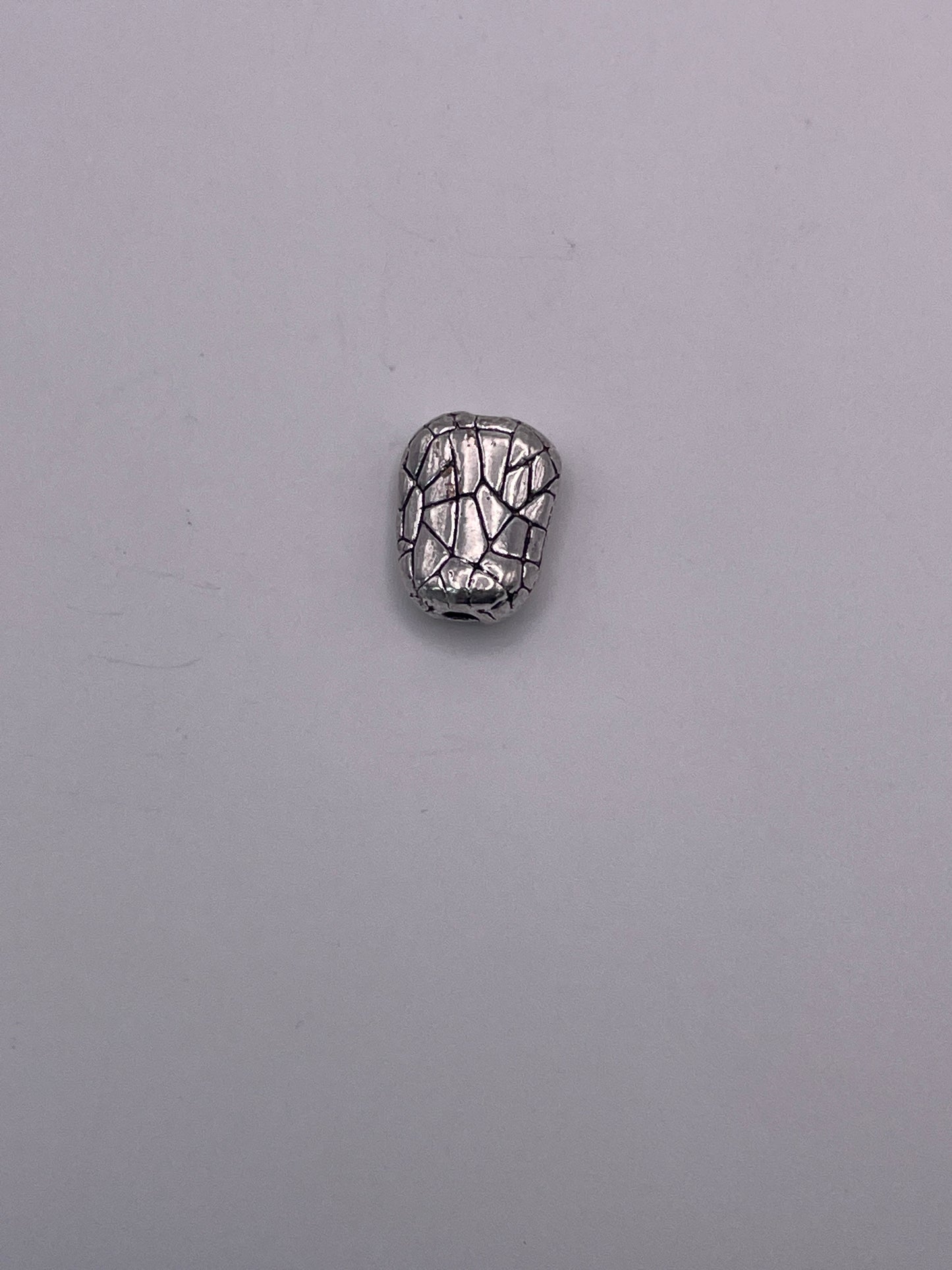 Pewter Lined Chunk Bead 1.3