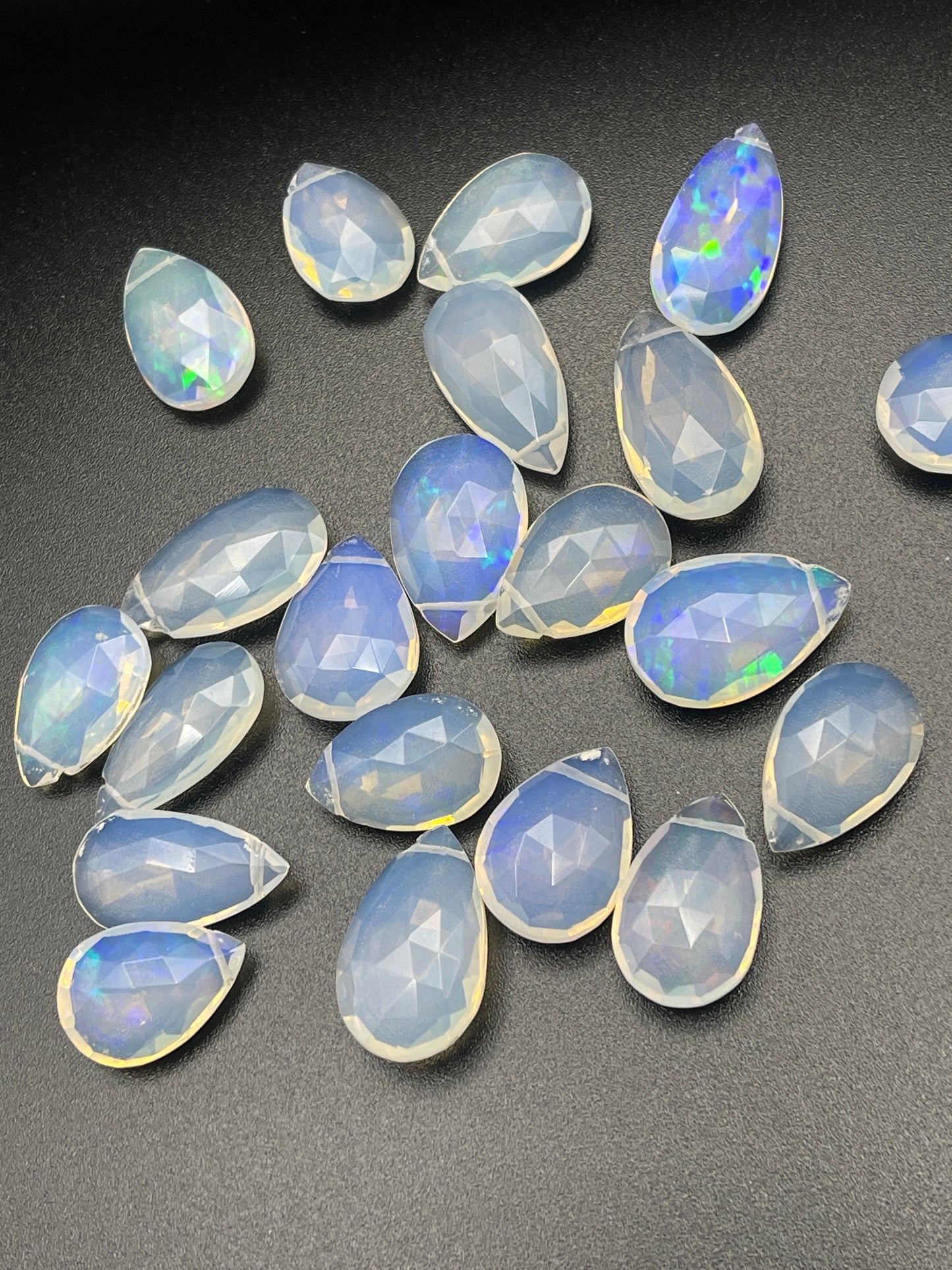 Med Opal Faceted Top Drilled Single Ethiopian
