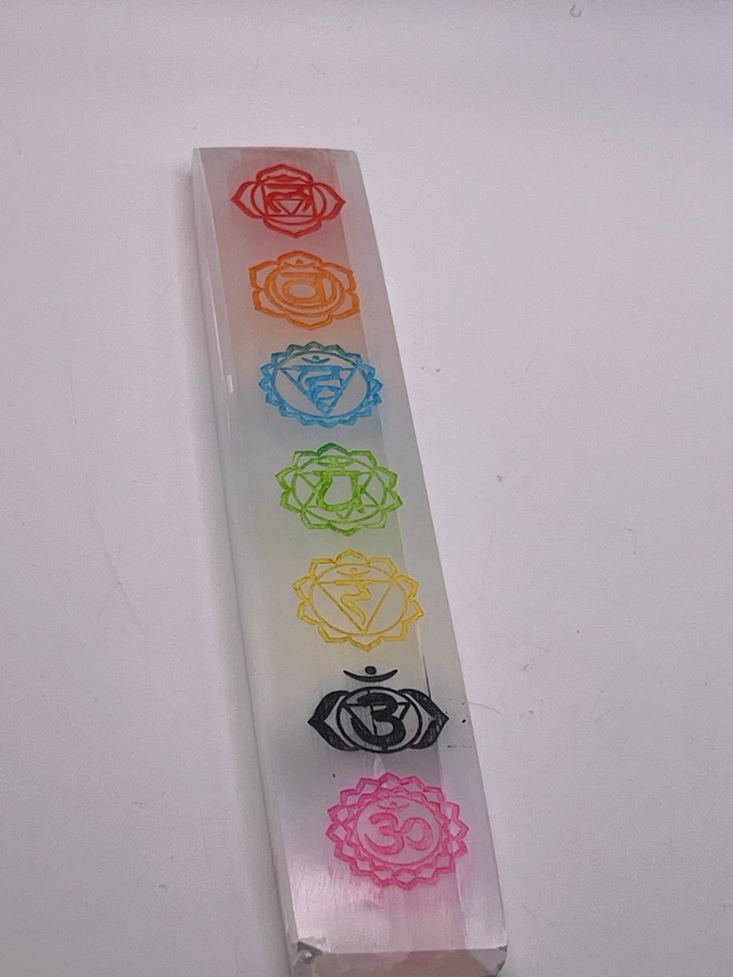 Colored Chakra Stick Selenite