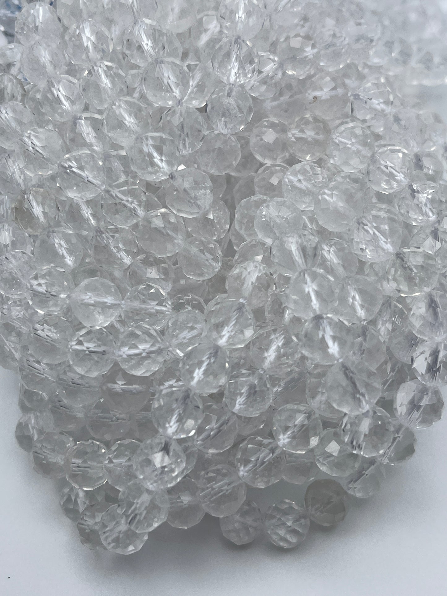 8mm Quartz Faceted Round