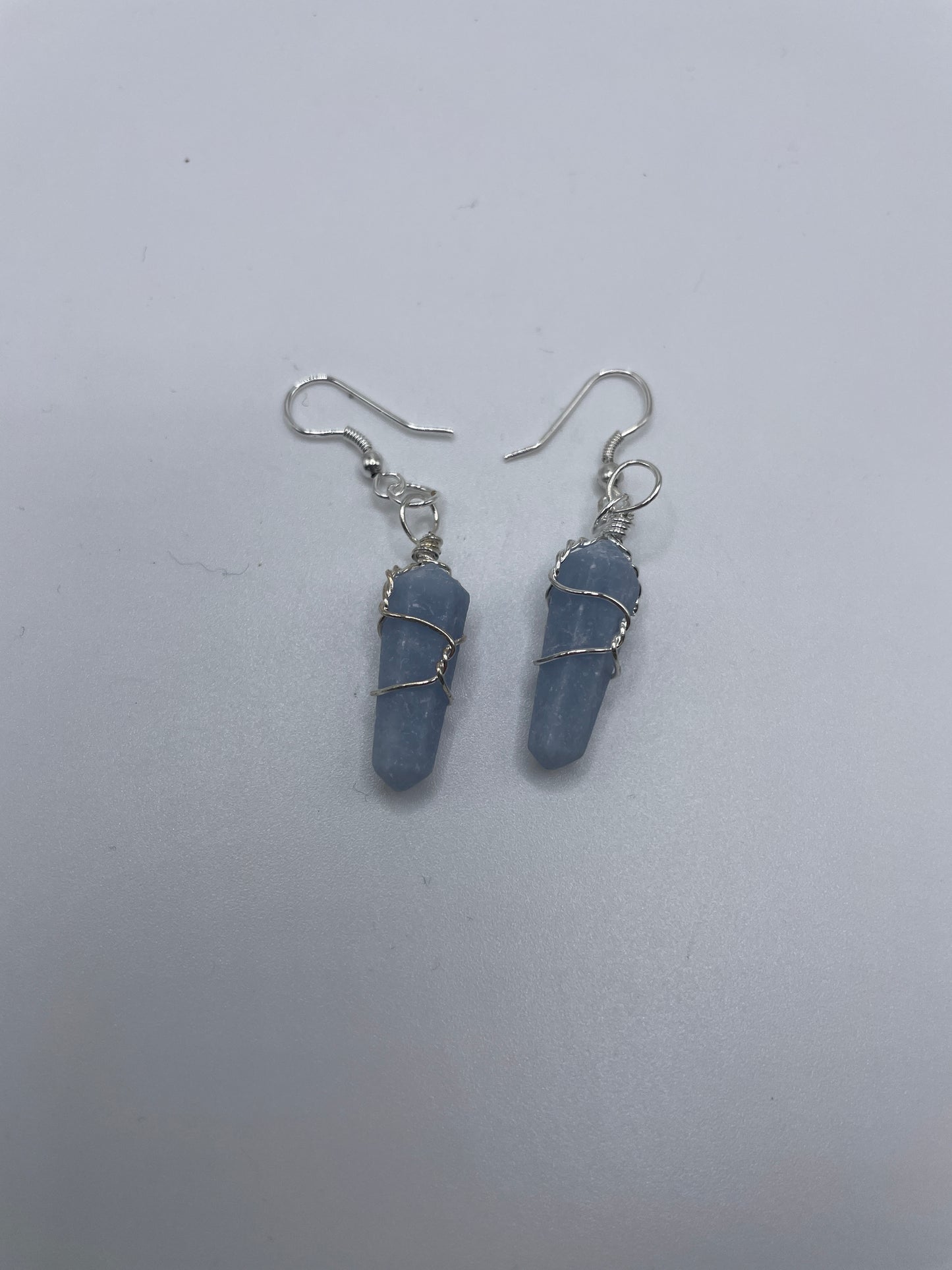 Angelite Wire Wrapped Earrings
