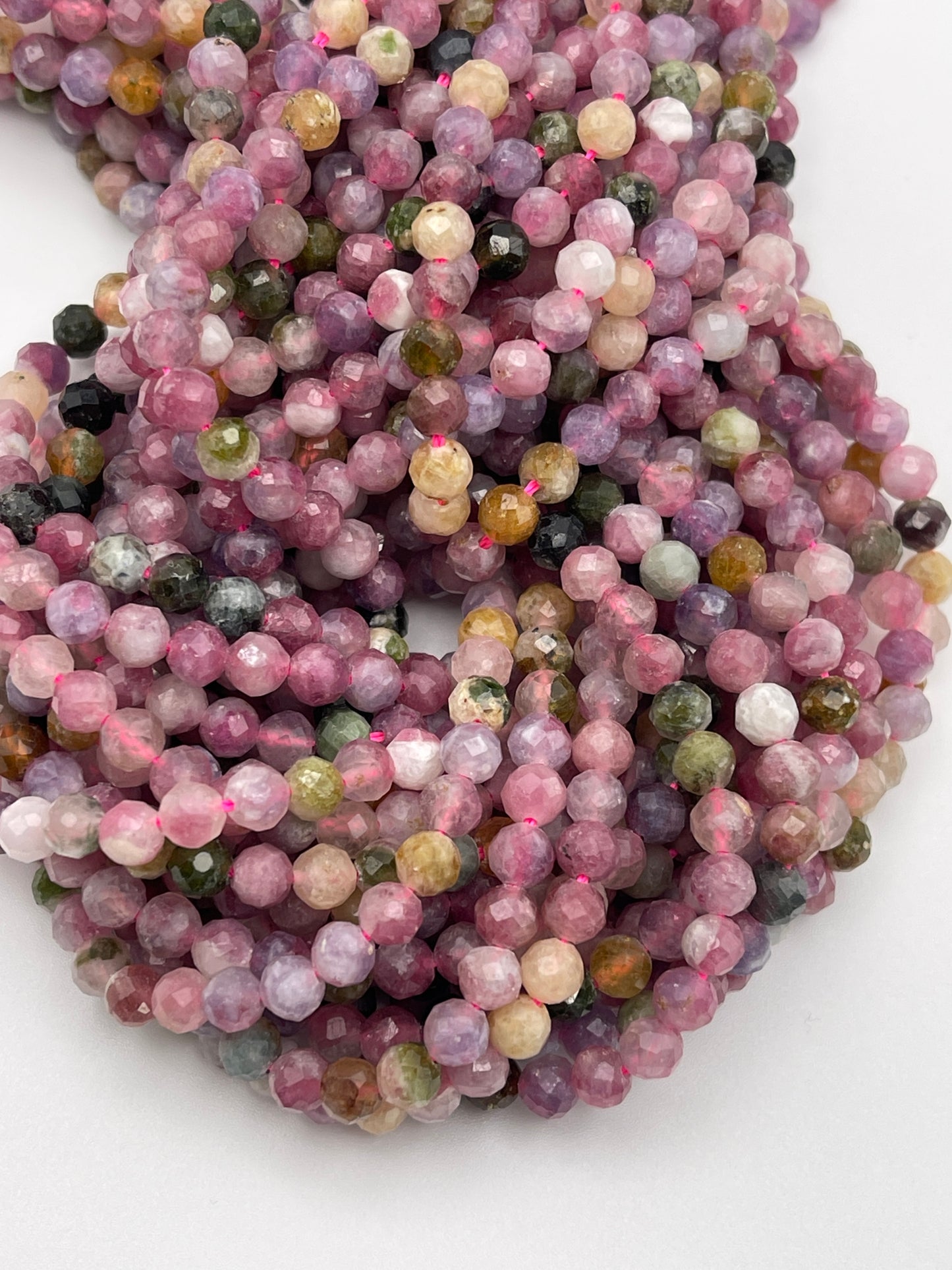 5mm Watermelon Tourmaline Faceted Round