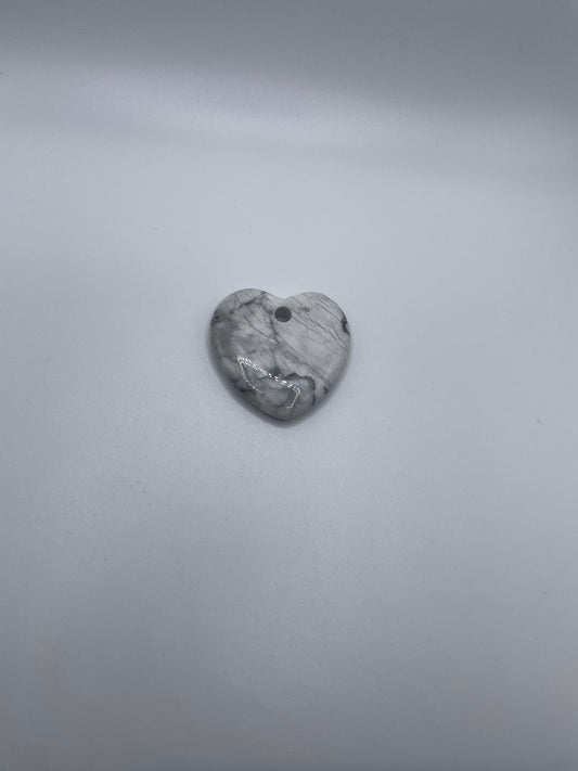 Gemstone Heart With Top Drilled Hole