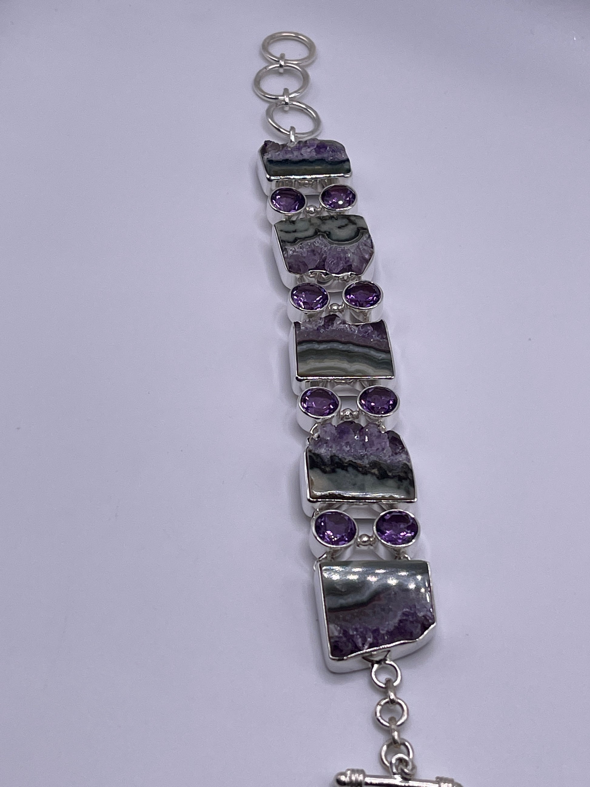 Amethyst Sliced Statement Bracelet