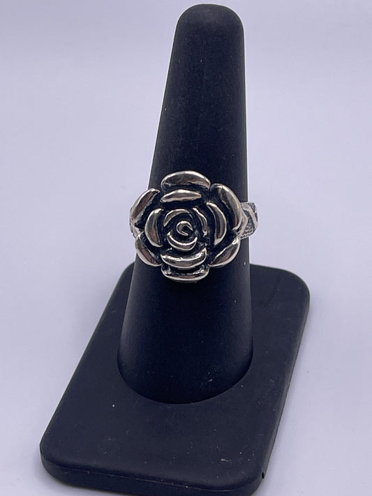 Rose Sterling Silver Ring Size 8