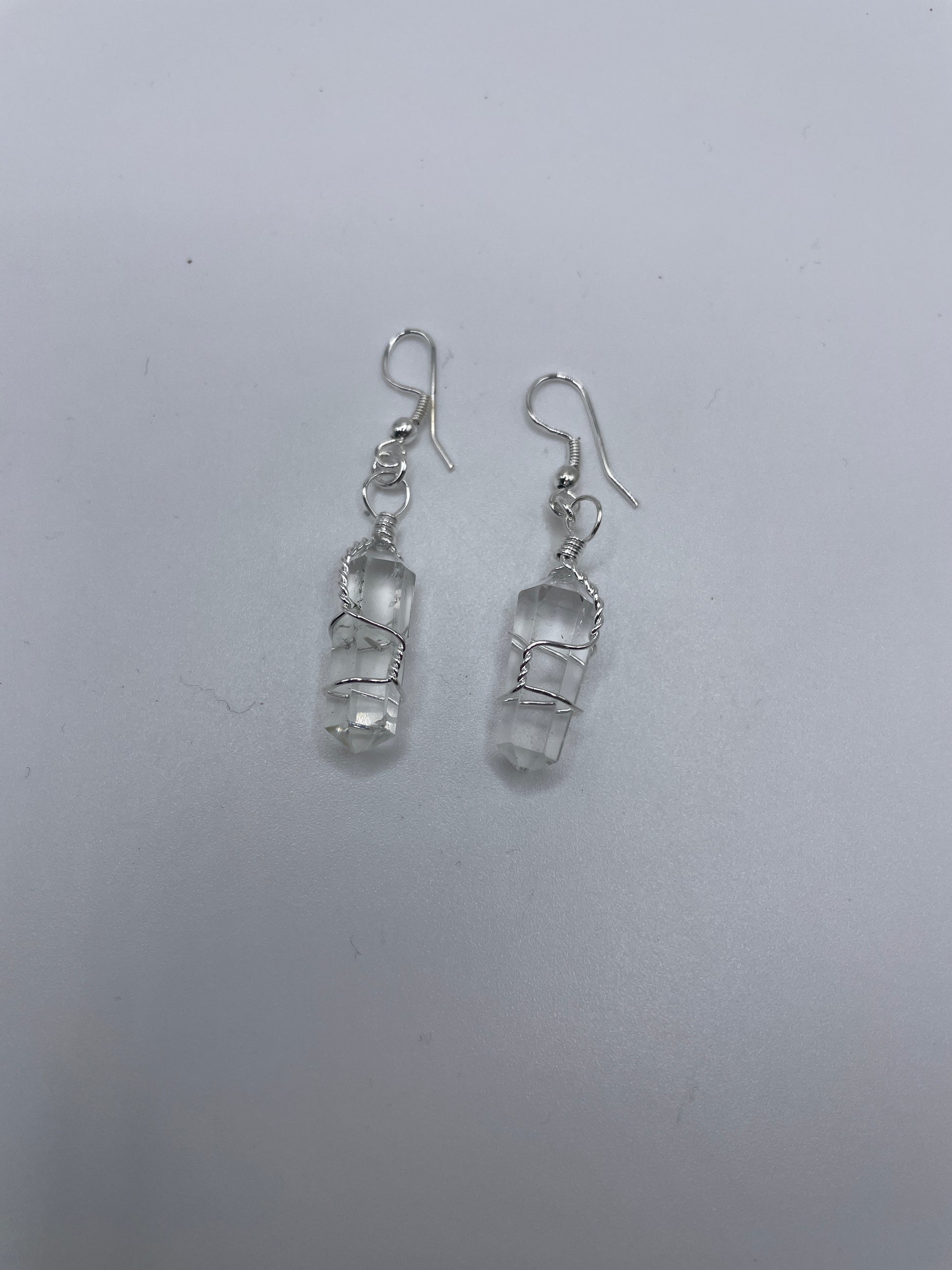 Quartz Wire Wrapped Earrings
